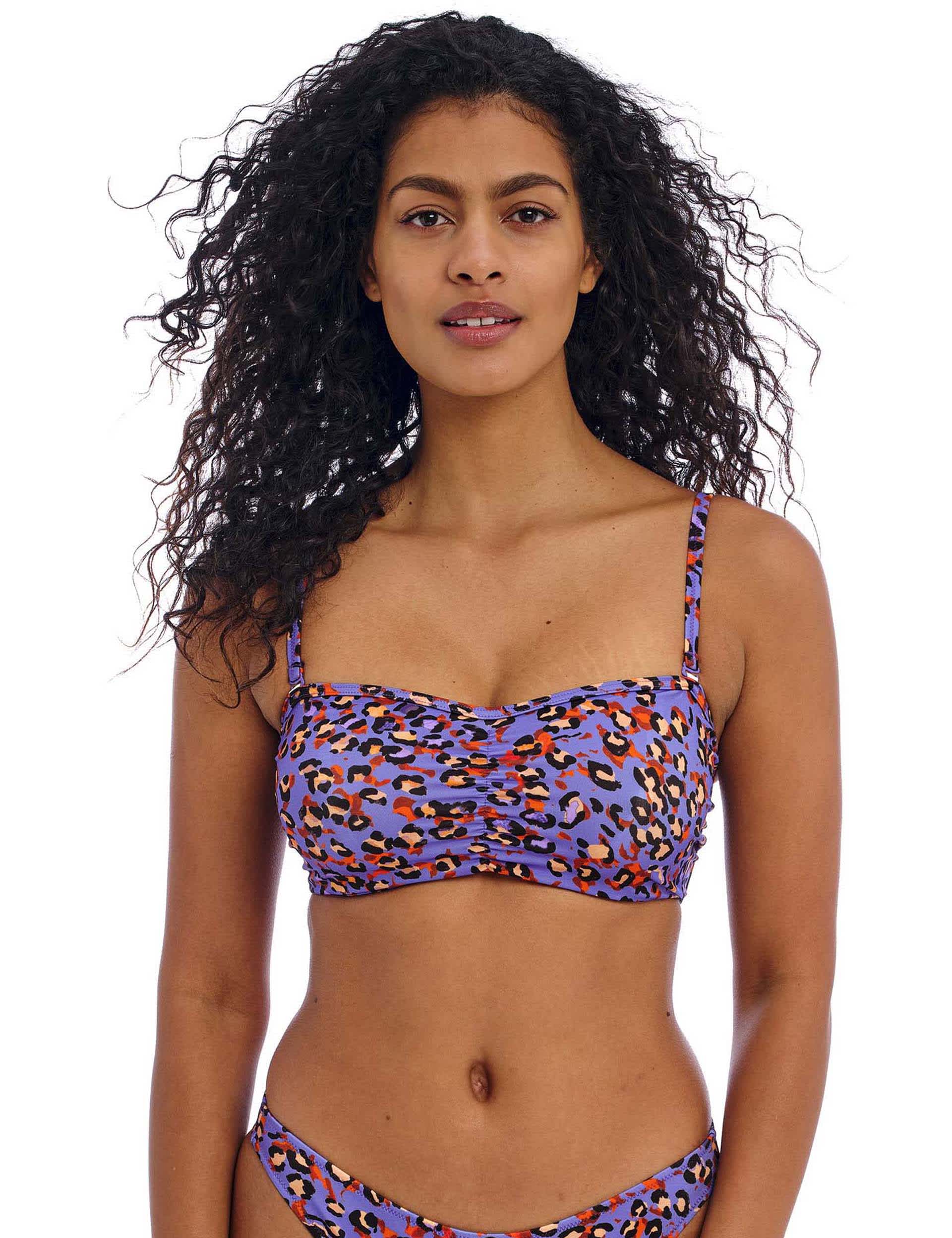 Freya Women's Santiago Nights Wired Bandeau Bikini Top - 32D - Purple Mix, Purple Mix