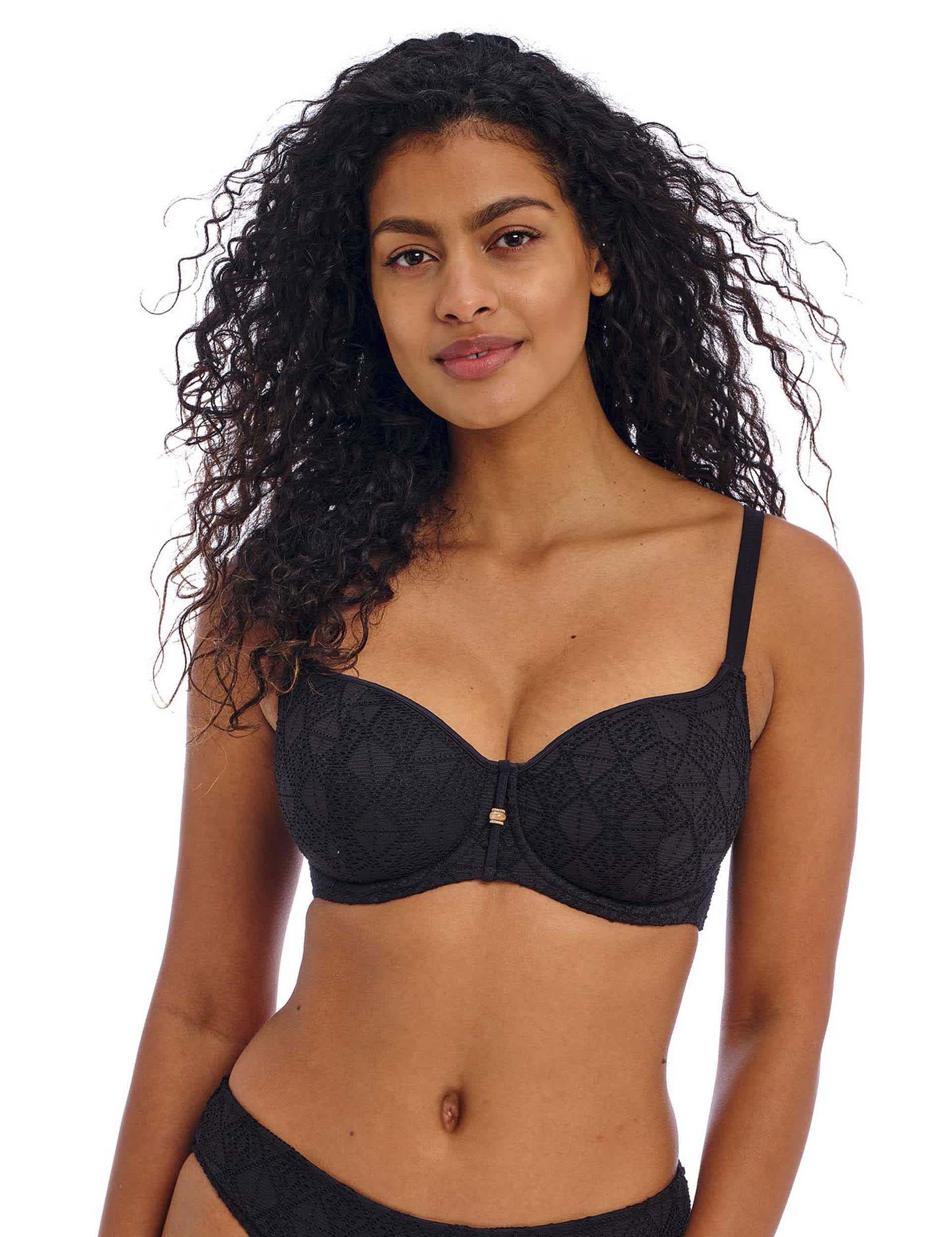 Freya Women's Nomad Nights Wired Bikini Top - 32FF - Black, Black