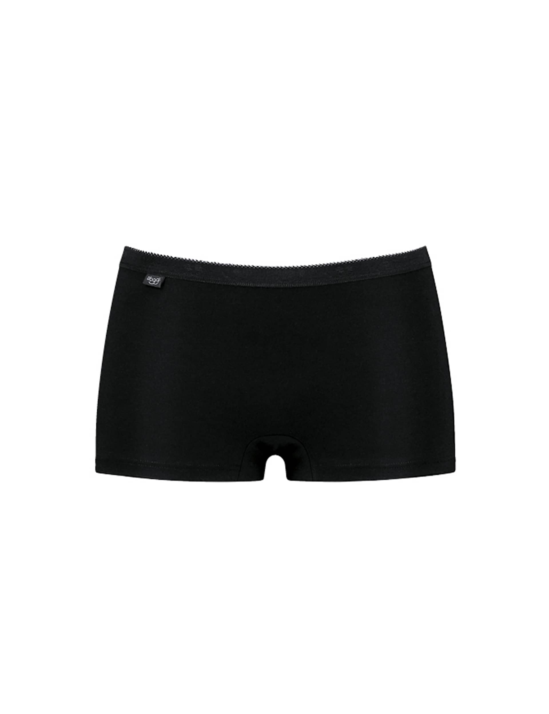 Sloggi Women's Basic+ Cotton Rich High Waisted Shorts - 10 - Black, White,Black