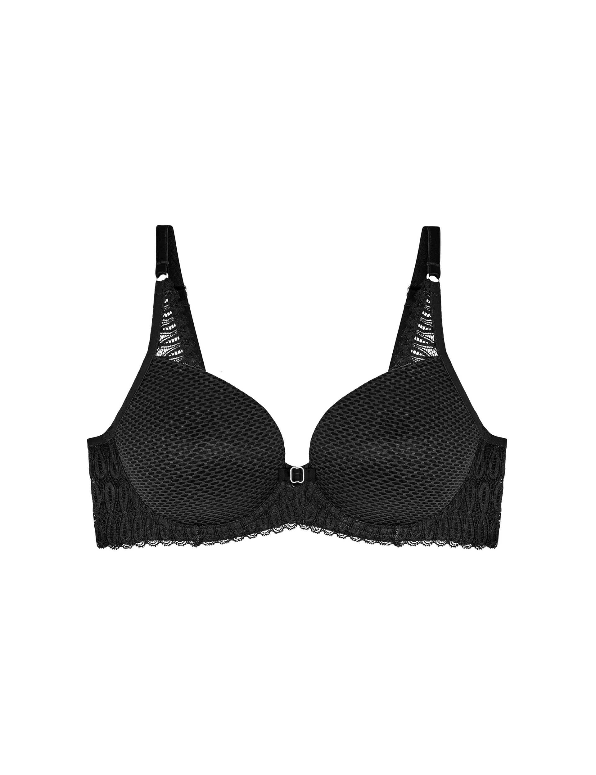 Triumph Women's Aura Spotlight Wired Full Cup Bra (A-F) - 34B - Black, Black,Cream