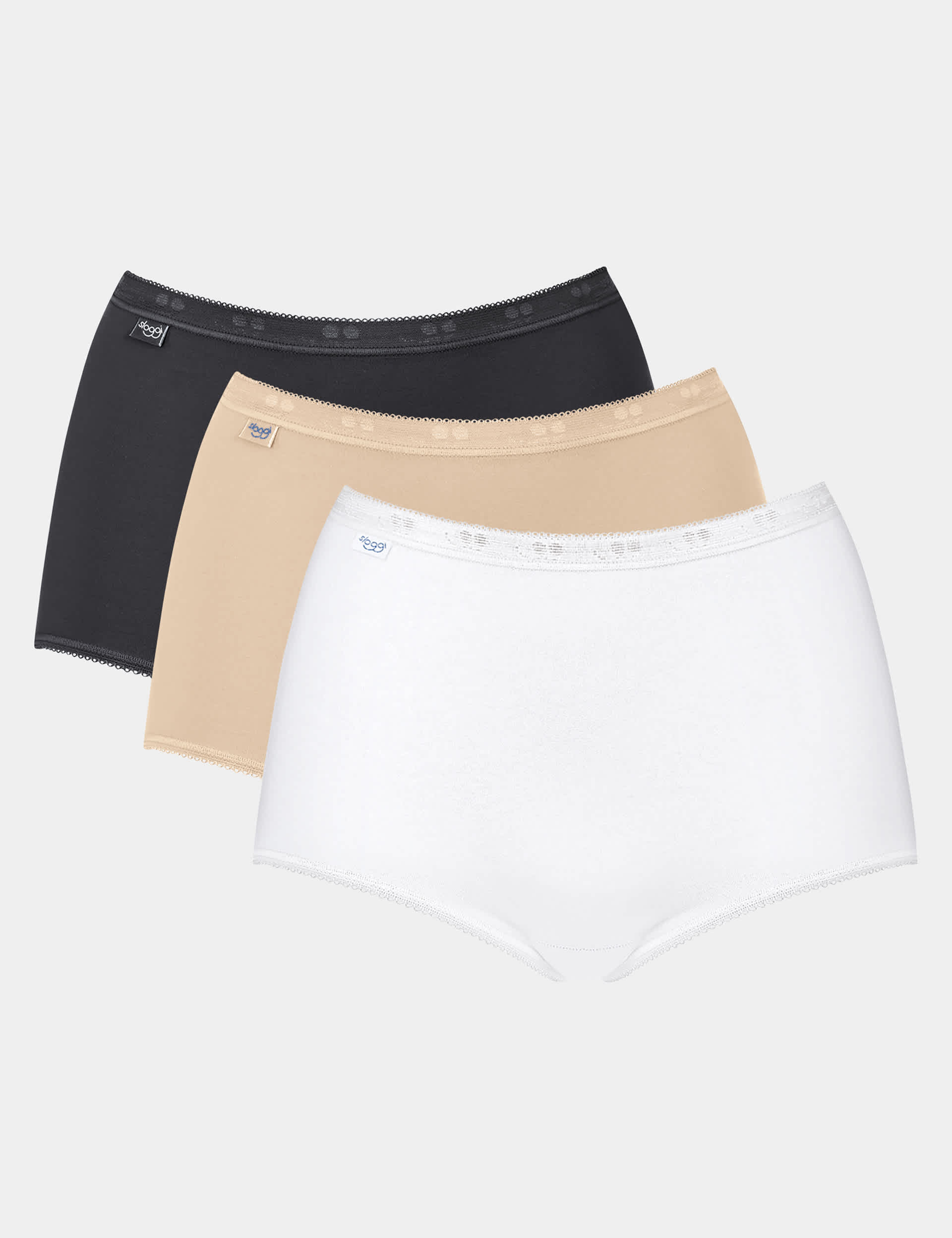 Sloggi Women's 3pk High Waisted Full Briefs
