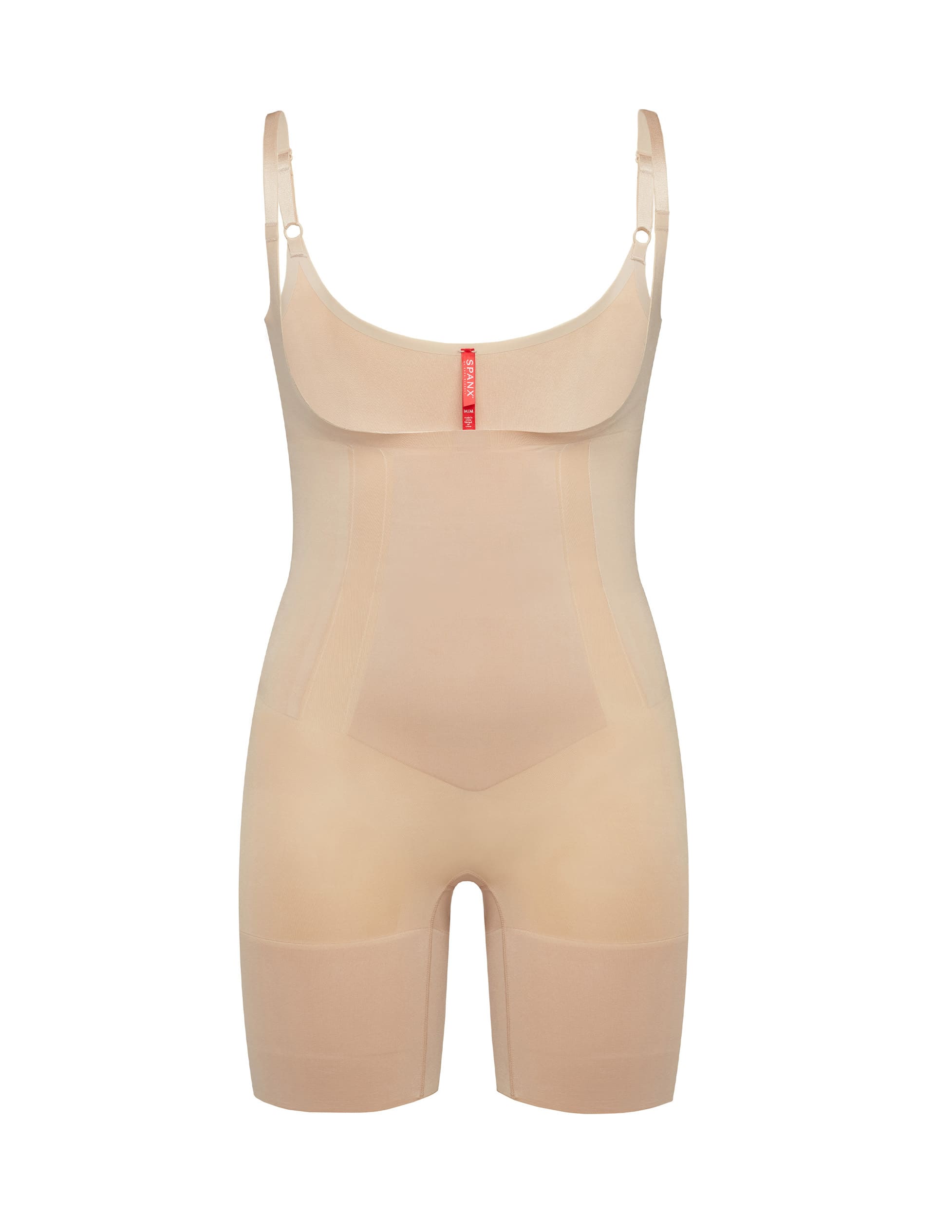 Spanx Women's Oncore Firm Control Open-Bust Mid-Thigh Bodysuit - XL - Beige, Beige