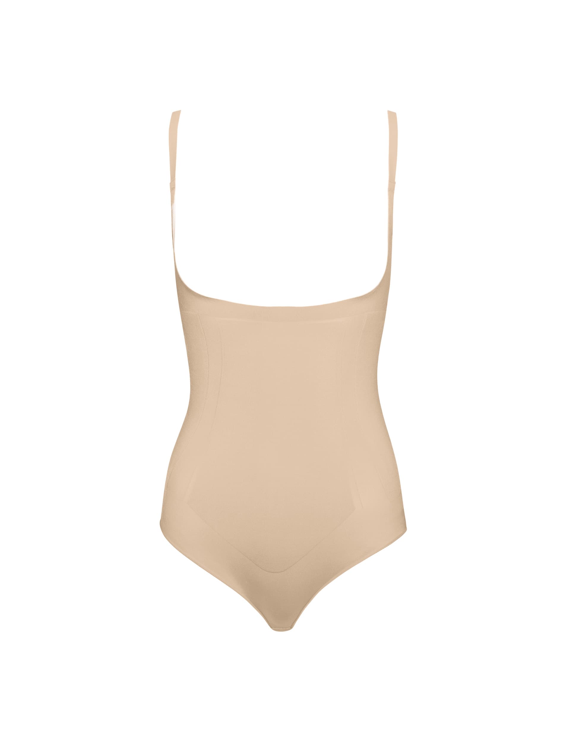 Spanx Women's Oncore Firm Control Open-Bust Panty Bodysuit - Beige, Black,Beige