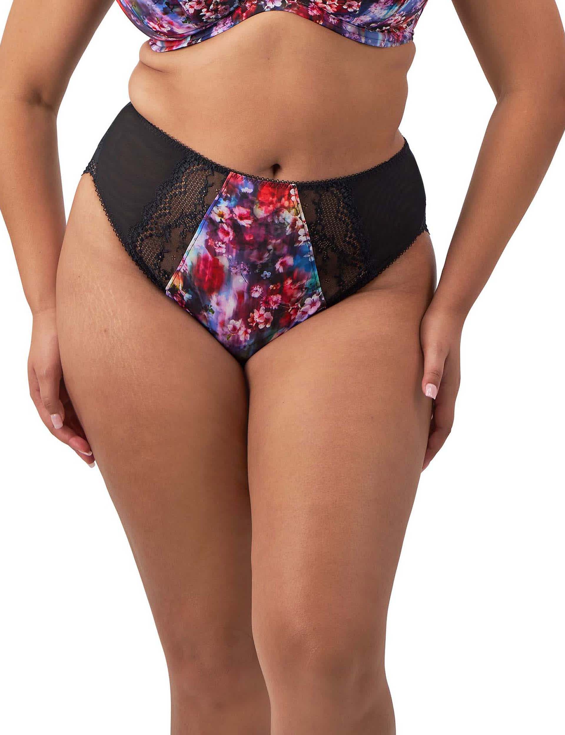 Elomi Women's Lucie Floral High Waisted High Leg Knickers