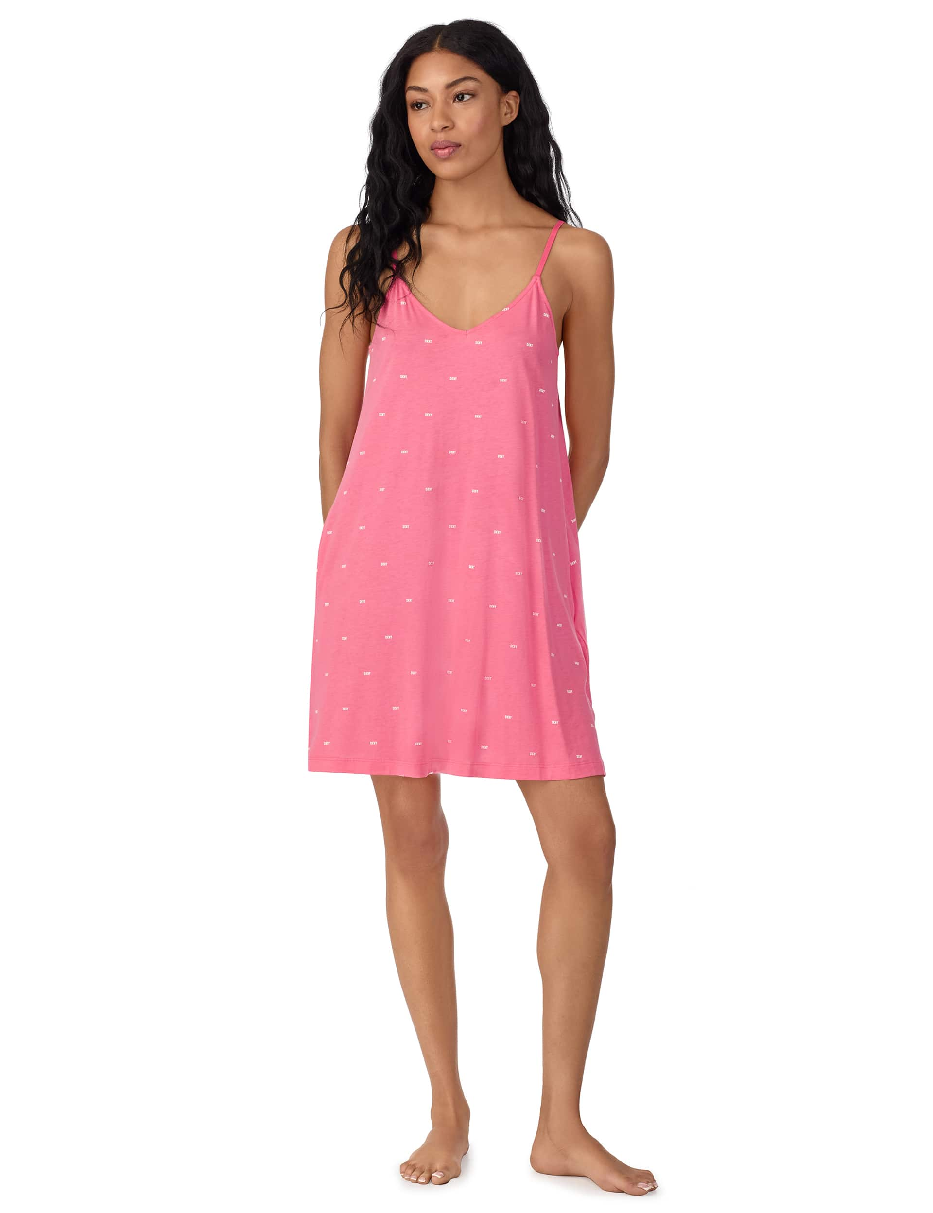 Dkny Women's Cotton Blend Chemise - Pink, Pink