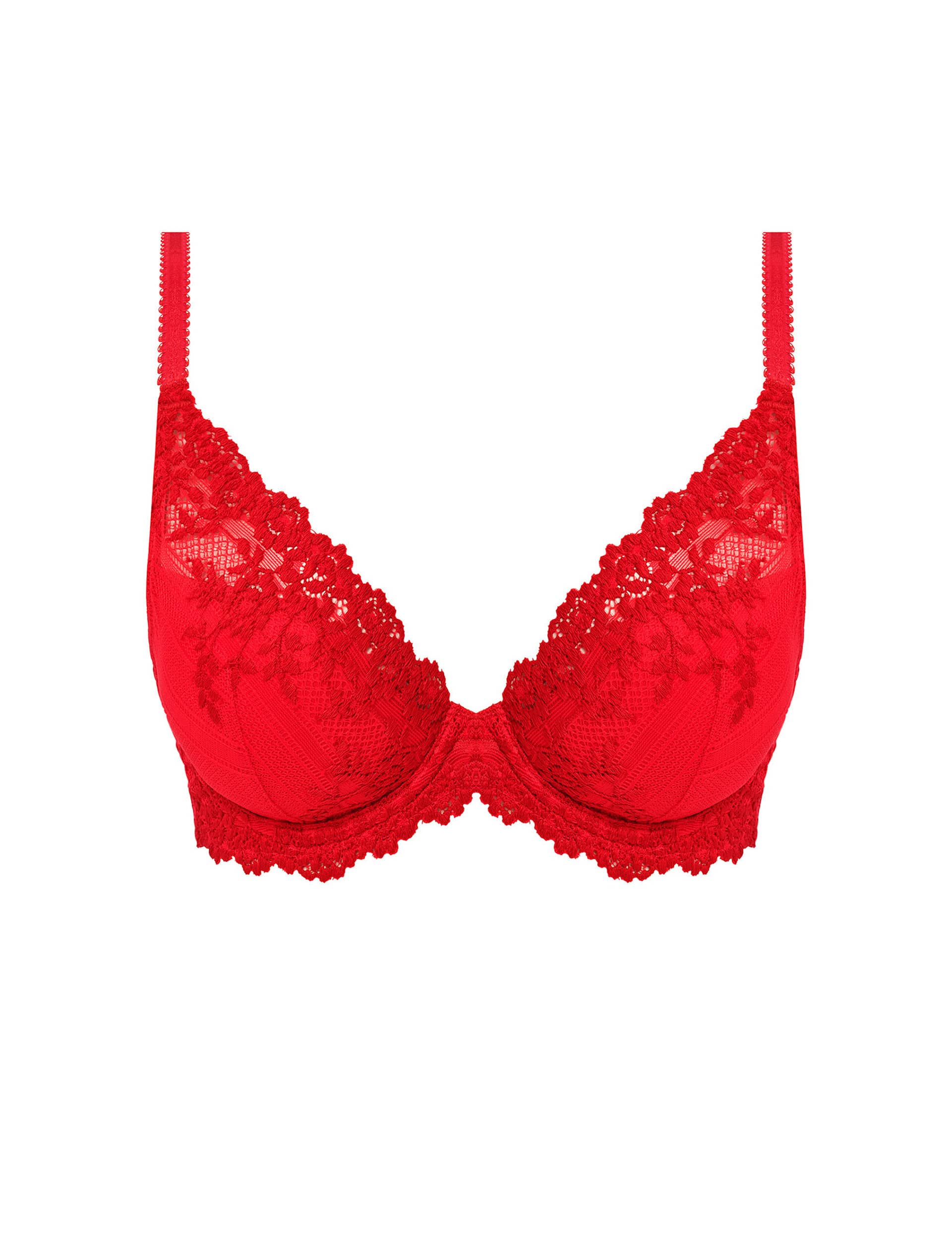 Wacoal Women's Embrace Lace Wired Plunge Bra (A-E) - 36D, Red