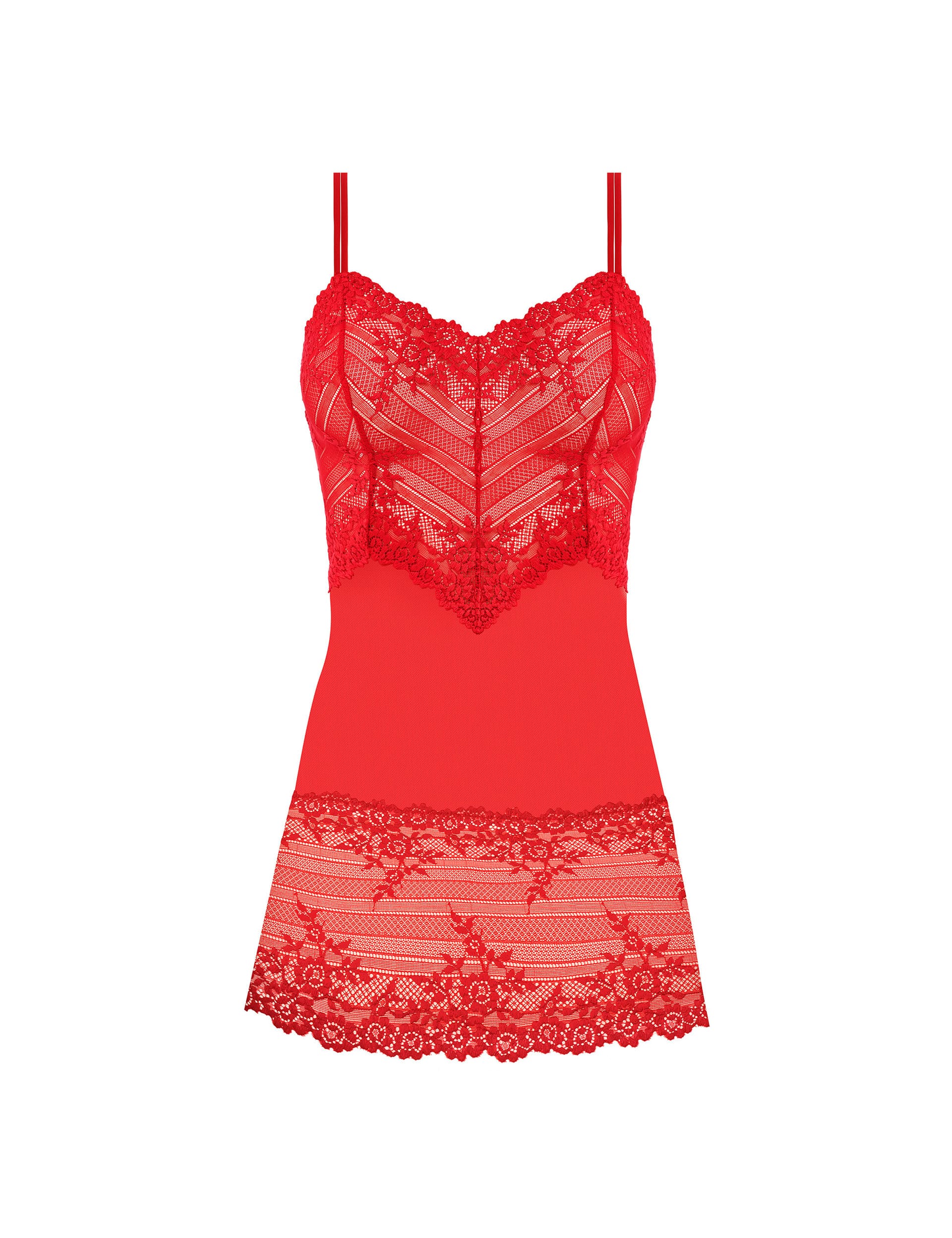 Wacoal Women's Embrace Strappy Lace Chemise - Red, Red