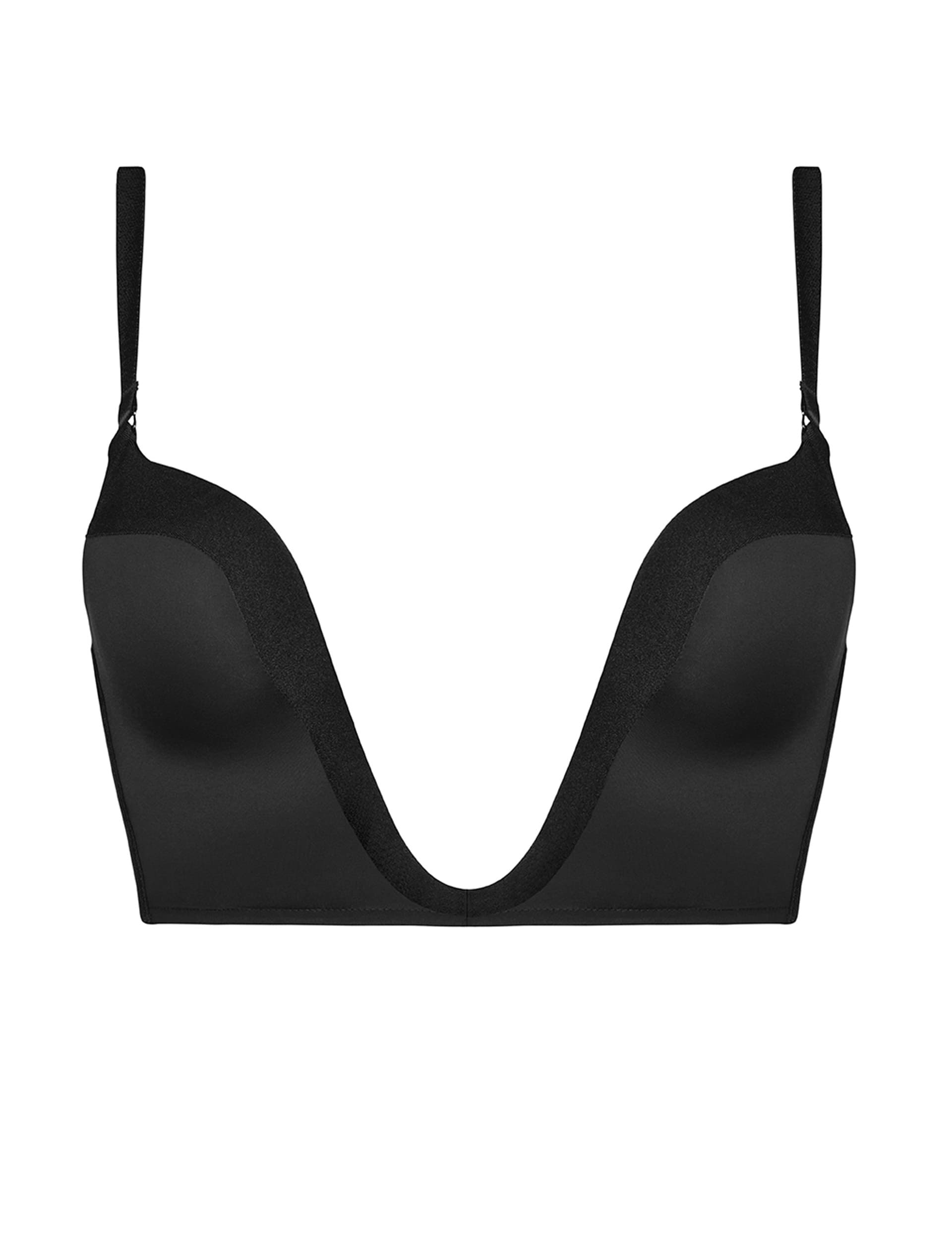 Wonderbra Women's Ultimate Wired Plunge Bra A-E - 36B - Black, Beige,Black