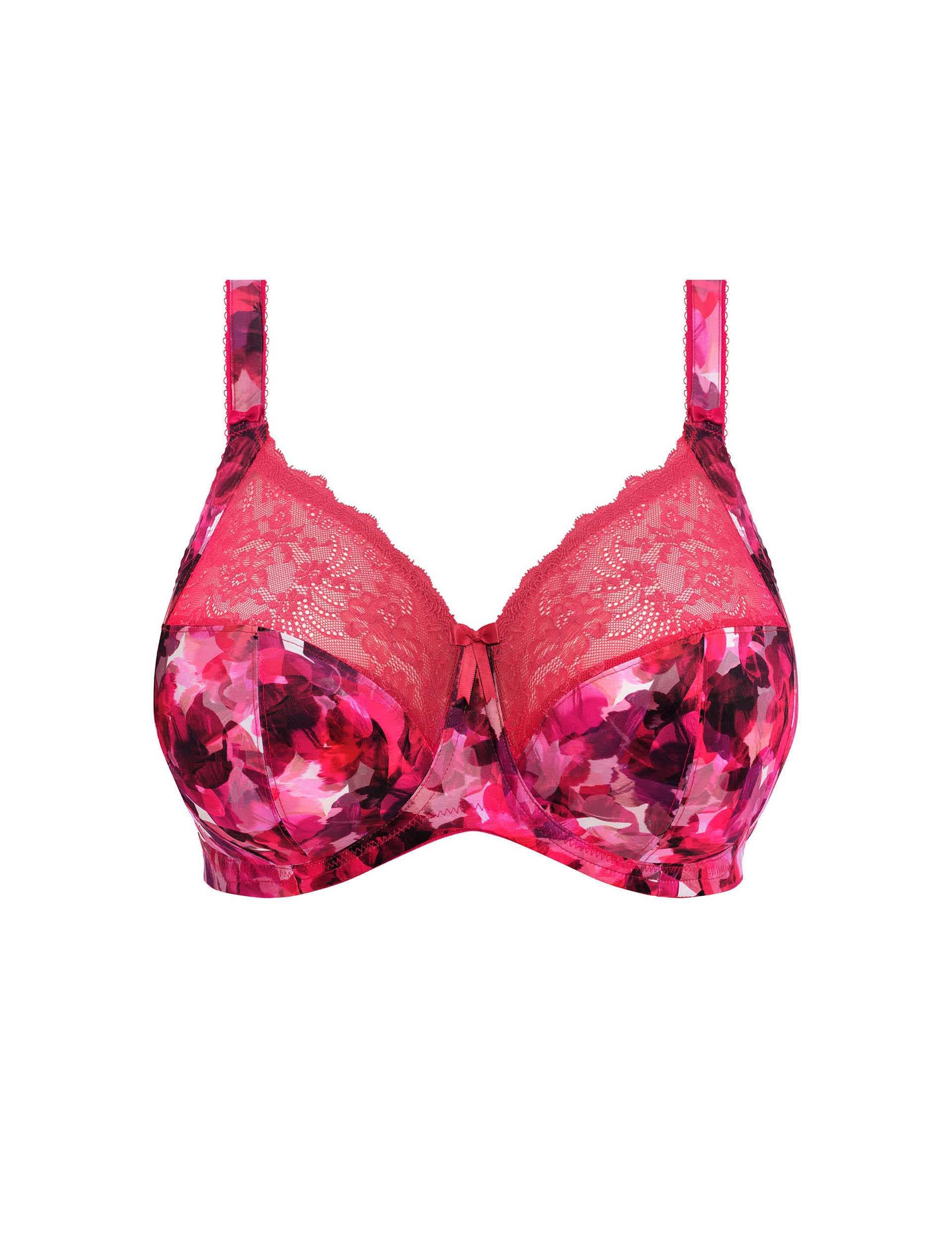 Elomi Women's Morgan Wired Full Cup Bra - 46DD - Red Mix, Red Mix