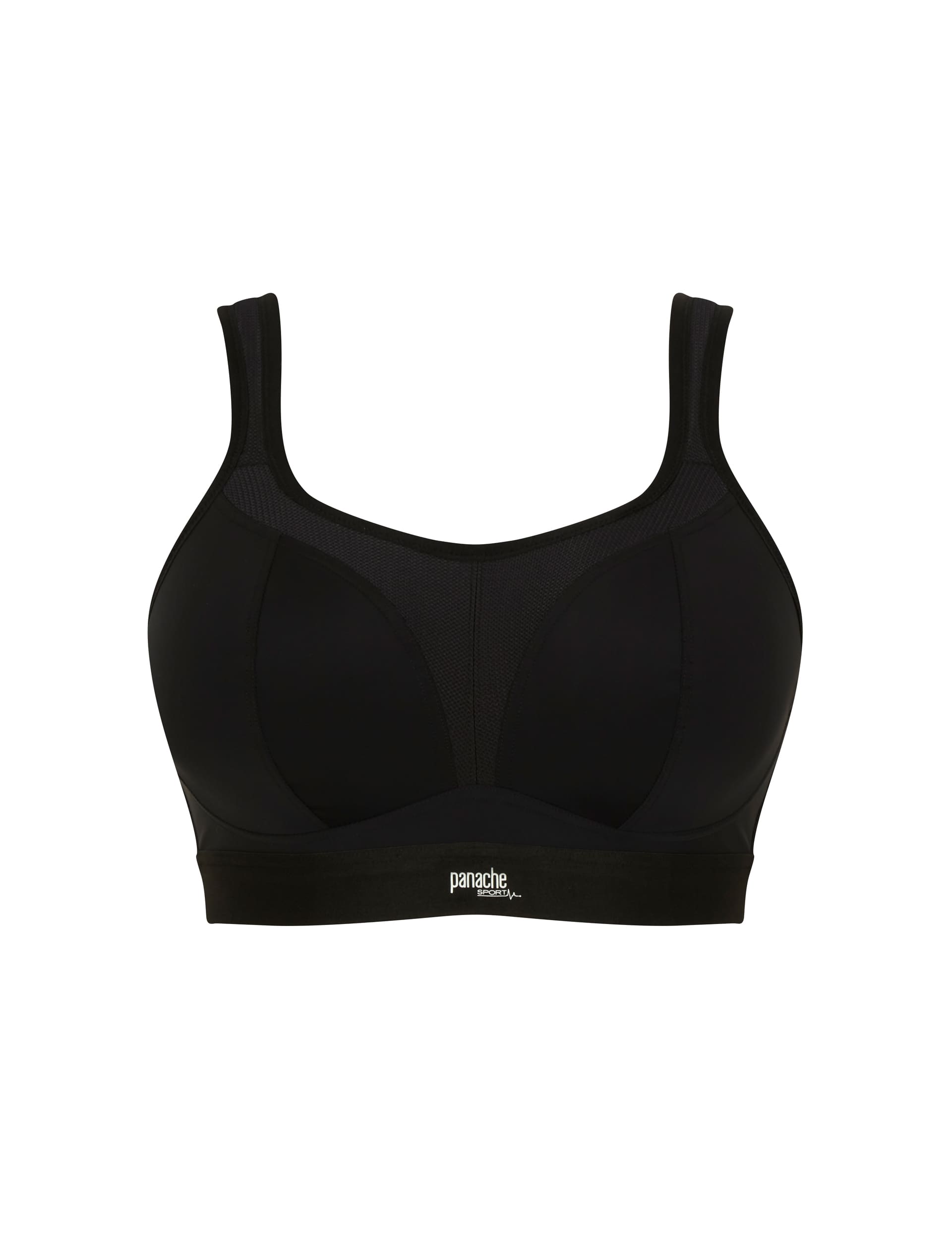 Panache Women's Ultimate Support Non Wired Sports Bra D-J - 34G - Black, Multi,Black