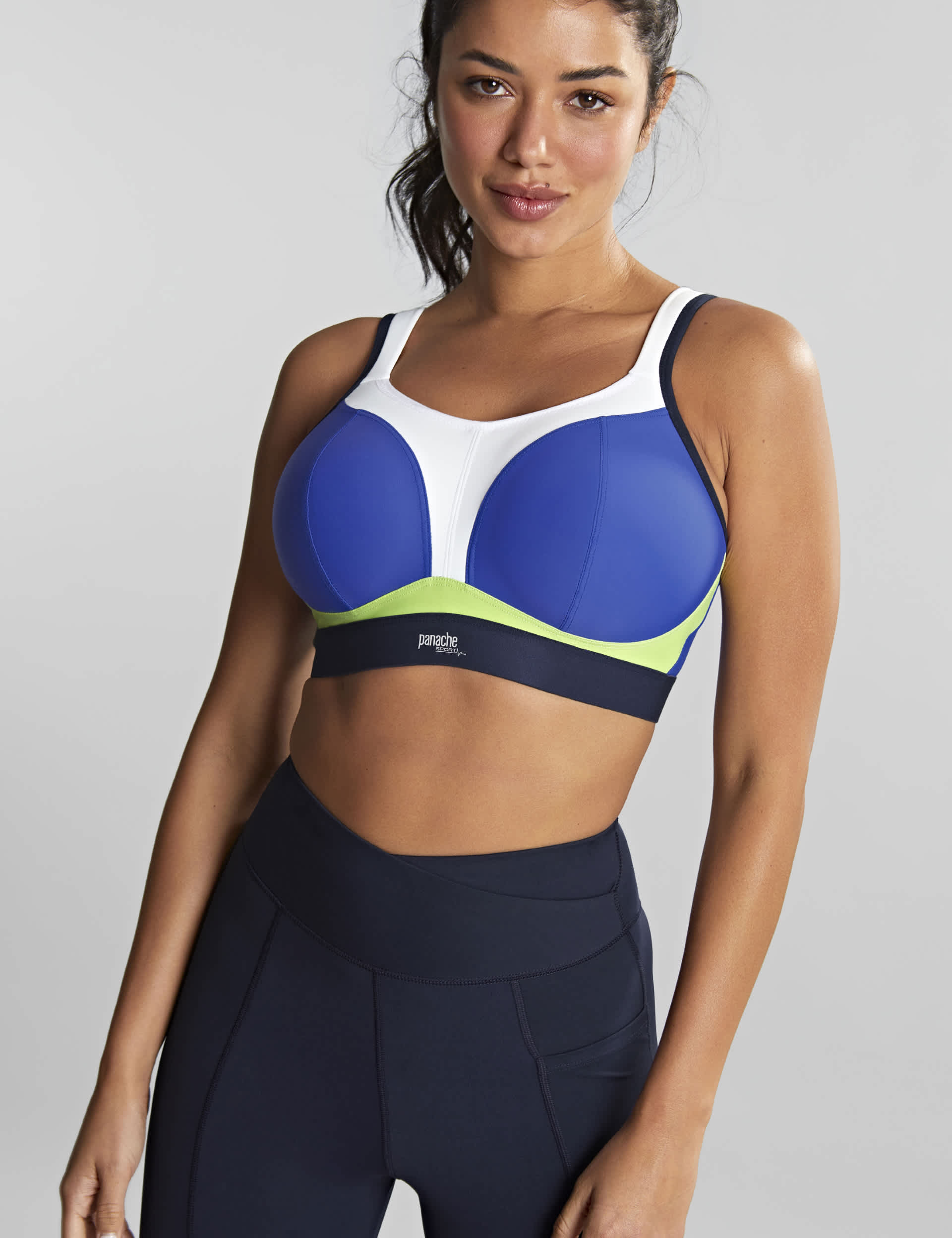 Panache Women's Non-Wired Sports Bra - 36E - Blue, Blue