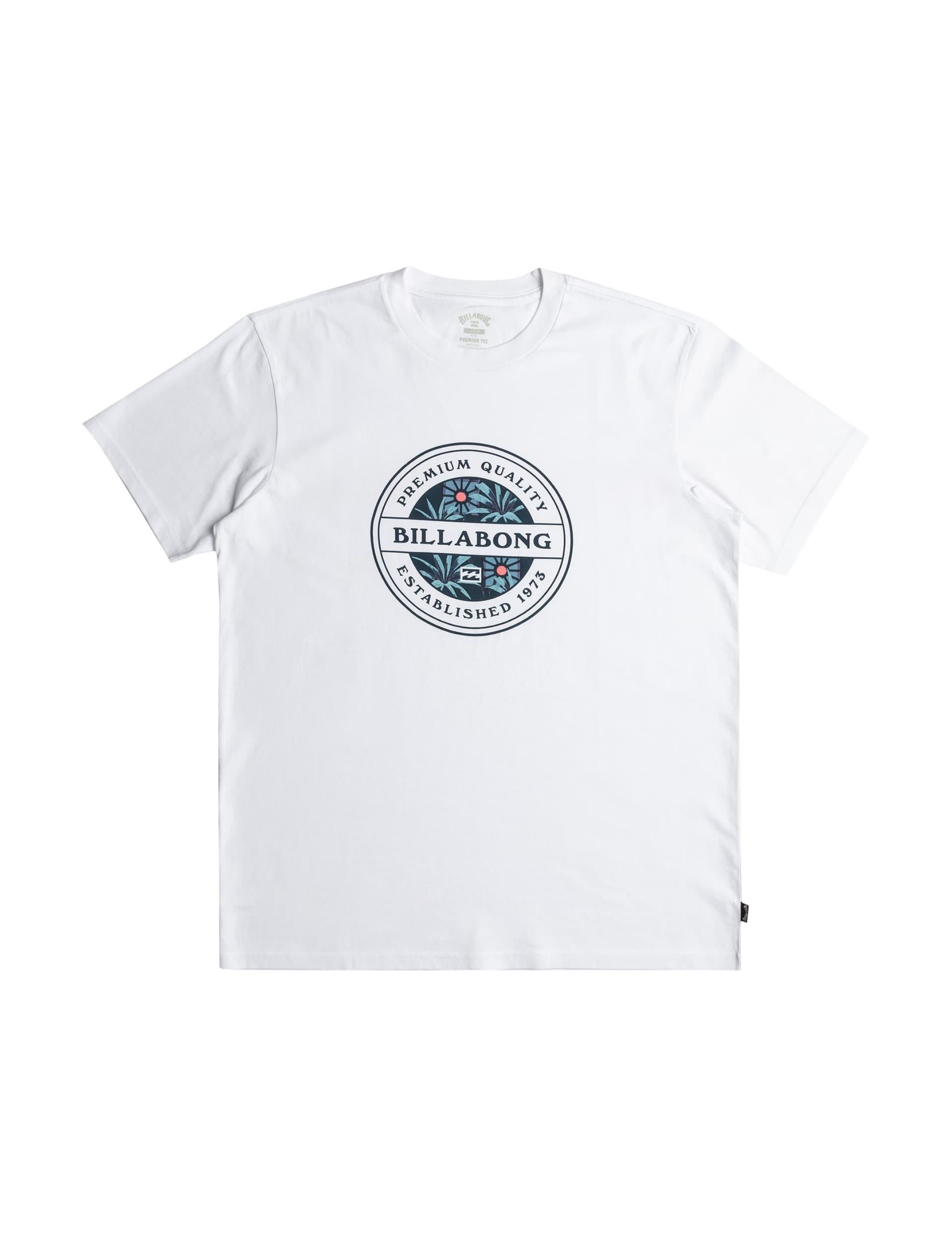 Billabong Men's Rotor Fill Pure Cotton Printed T-Shirt - M - White, White