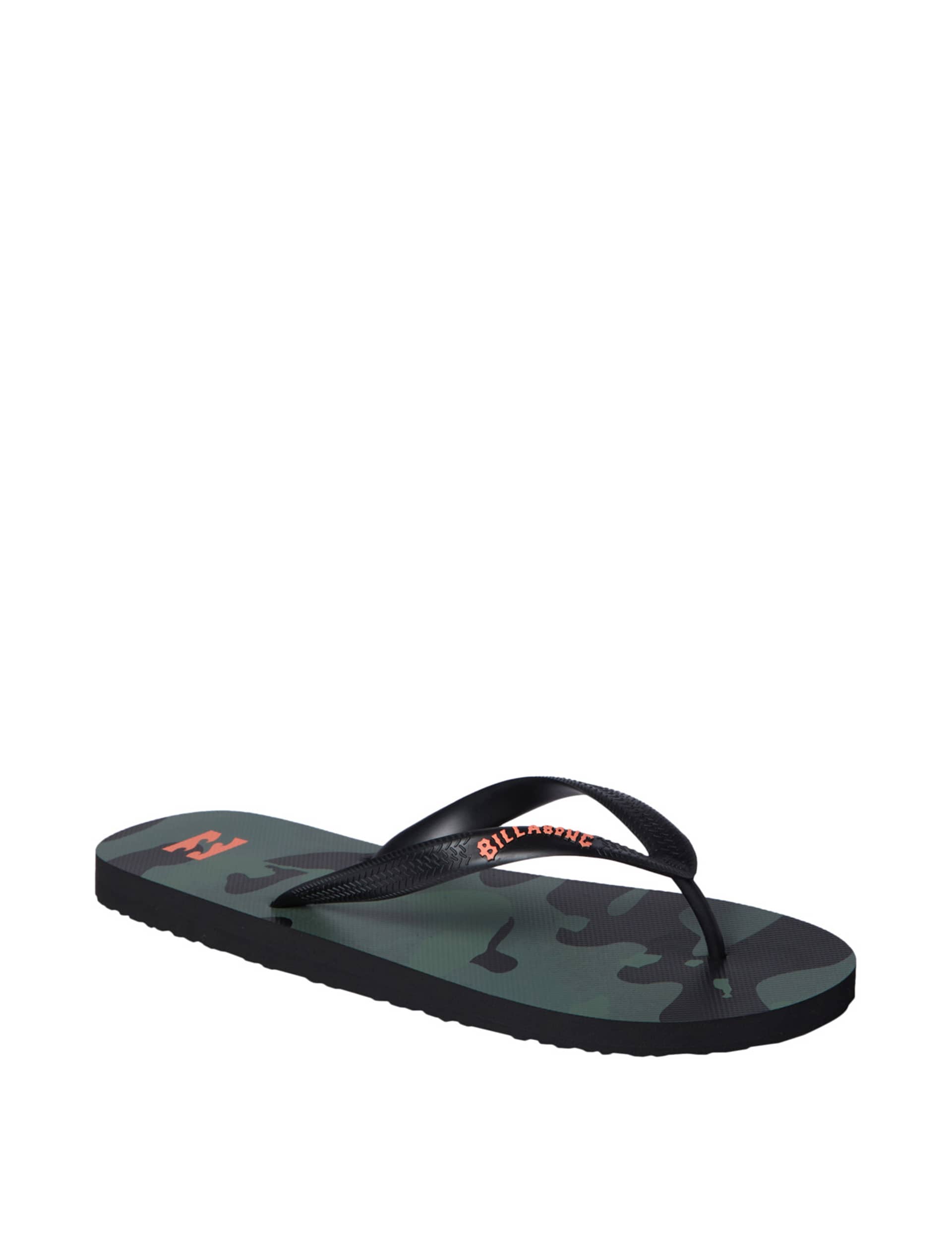 Billabong Men's Tides Patterned Flip Flops - 9 - Black Mix, Black Mix