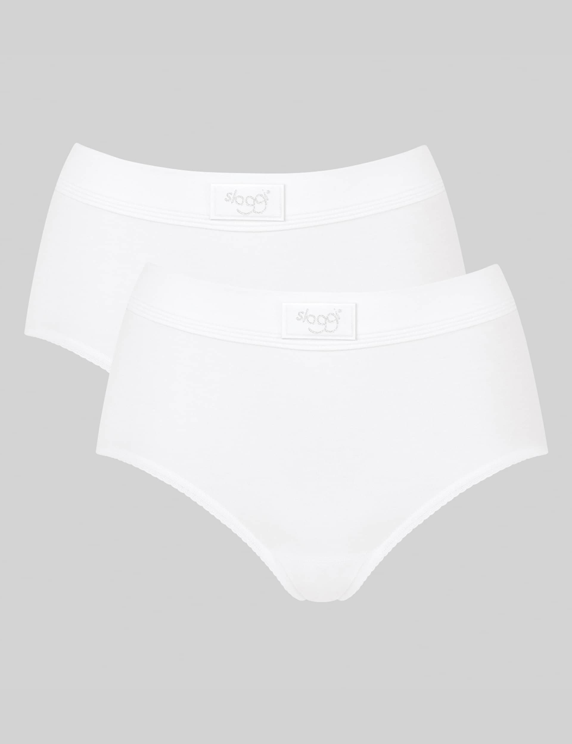 Sloggi Women's 2pk Double Comfort Cotton Maxi Briefs - 12 - White, White,Black