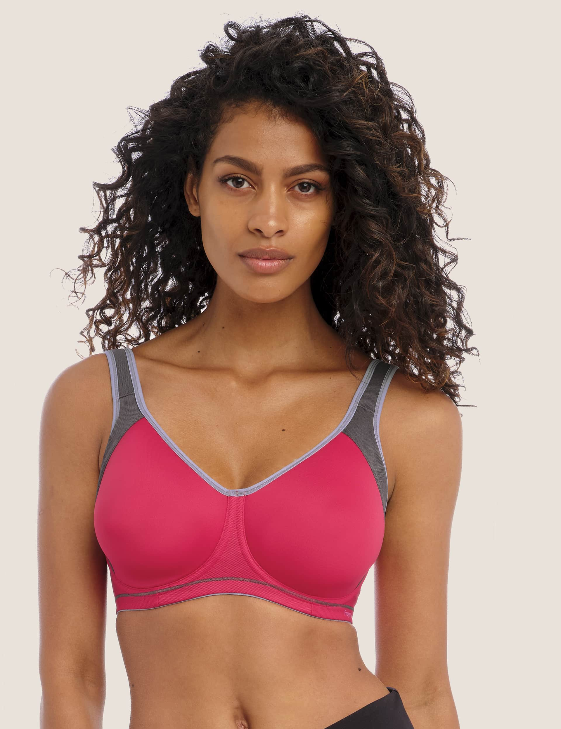 Freya Women's Sonic Medium Impact Wired Sports Bra - 32DD - Crimson, Crimson