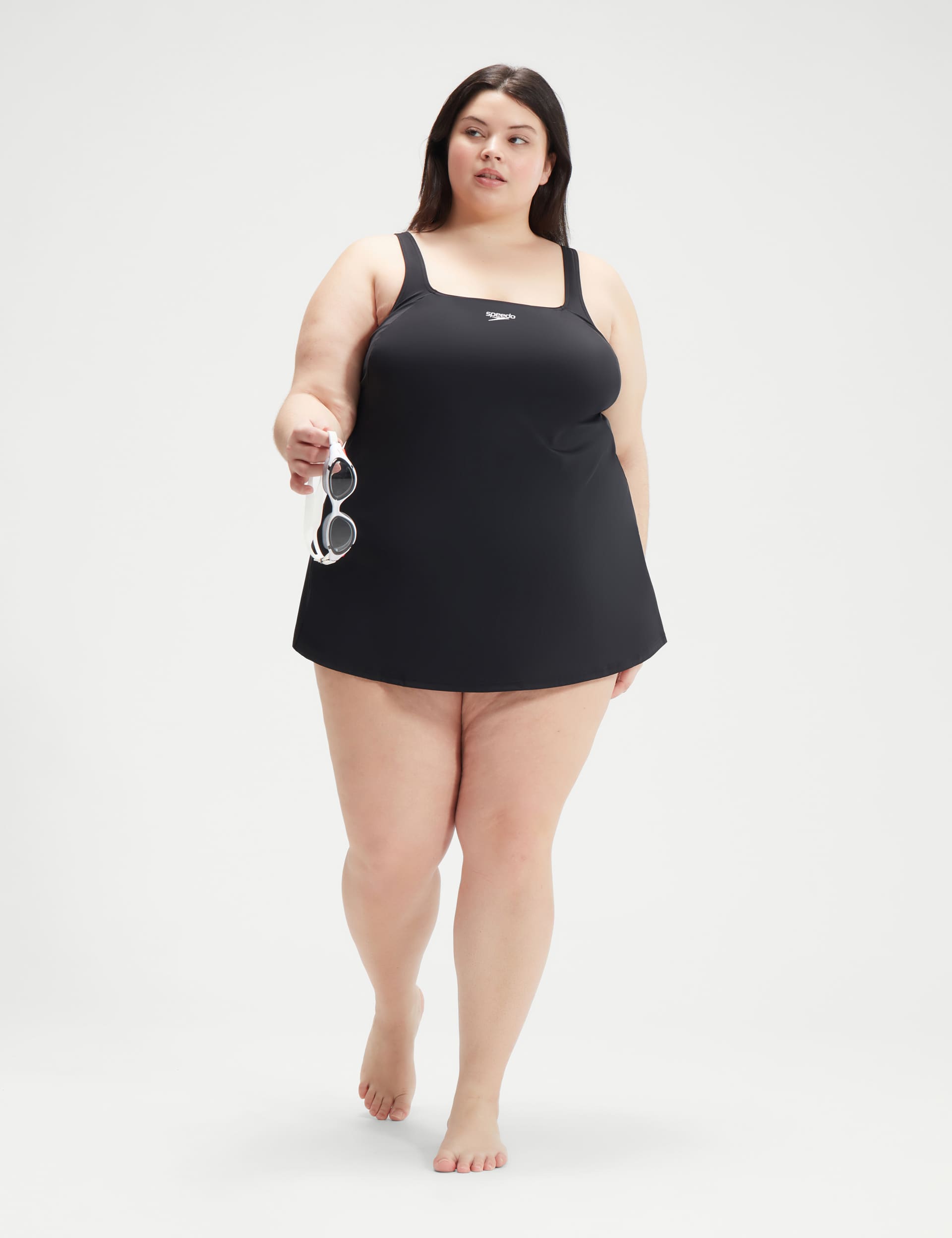 Speedo Women's Plus Size Swim Dress - 20 - Black, Black