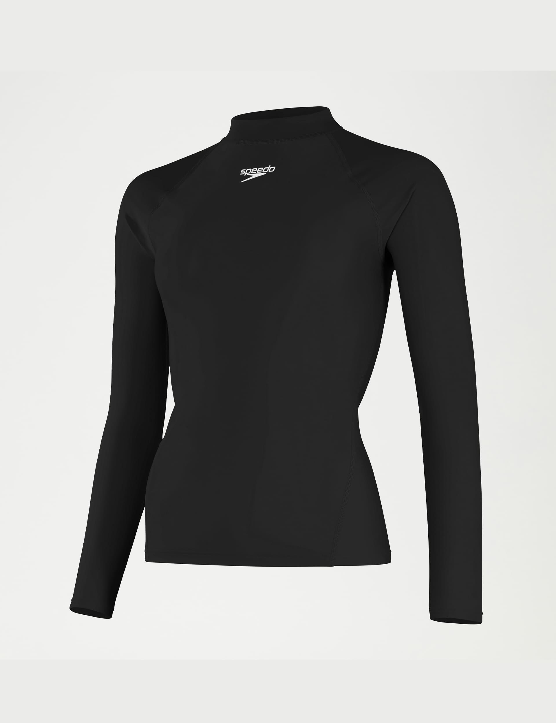 Speedo Women's Long Sleeve Rash Swim Top - XS - Black, Black