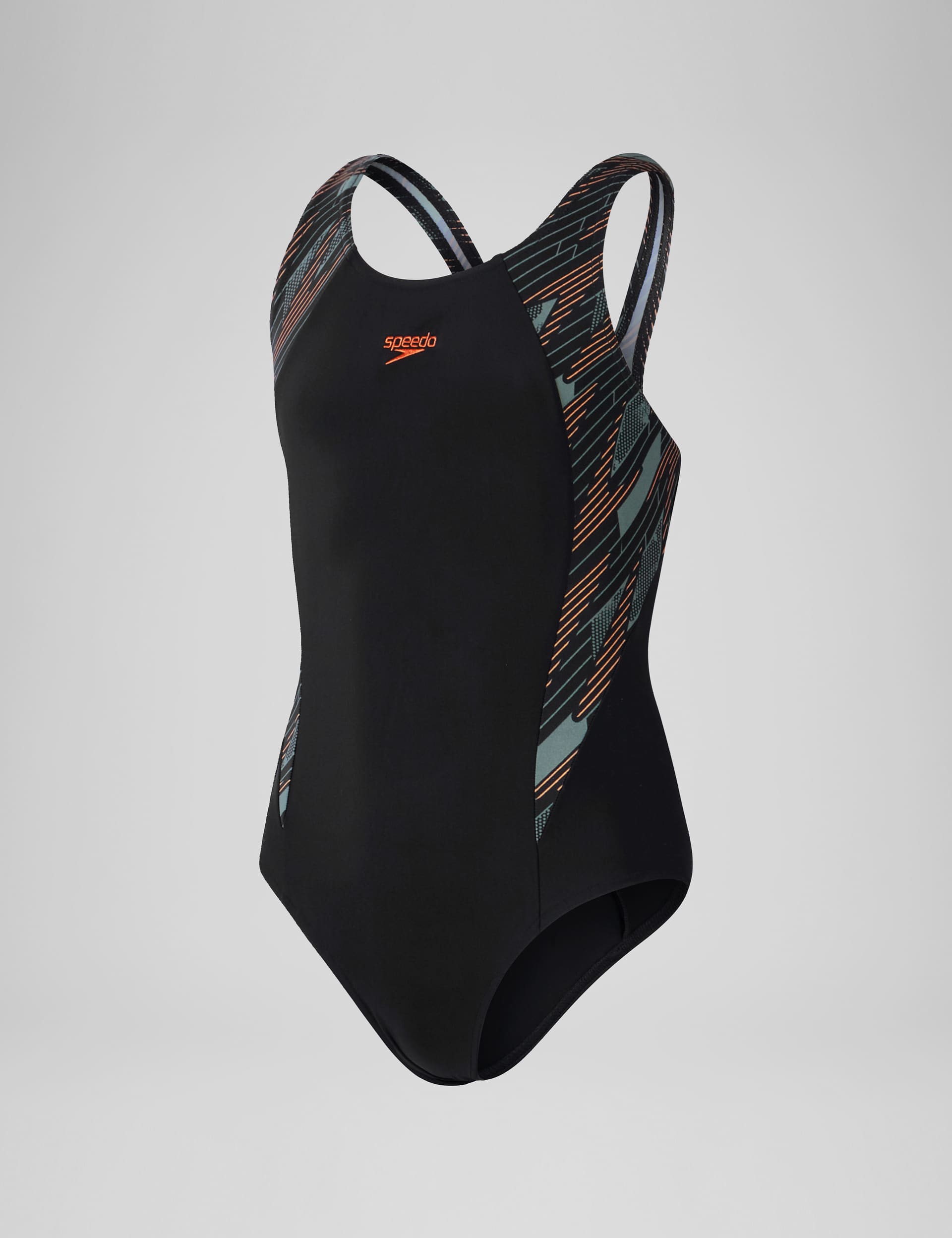 Speedo Girls HyperBoom Splice Muscleback Swimsuit (5-16 Yrs)