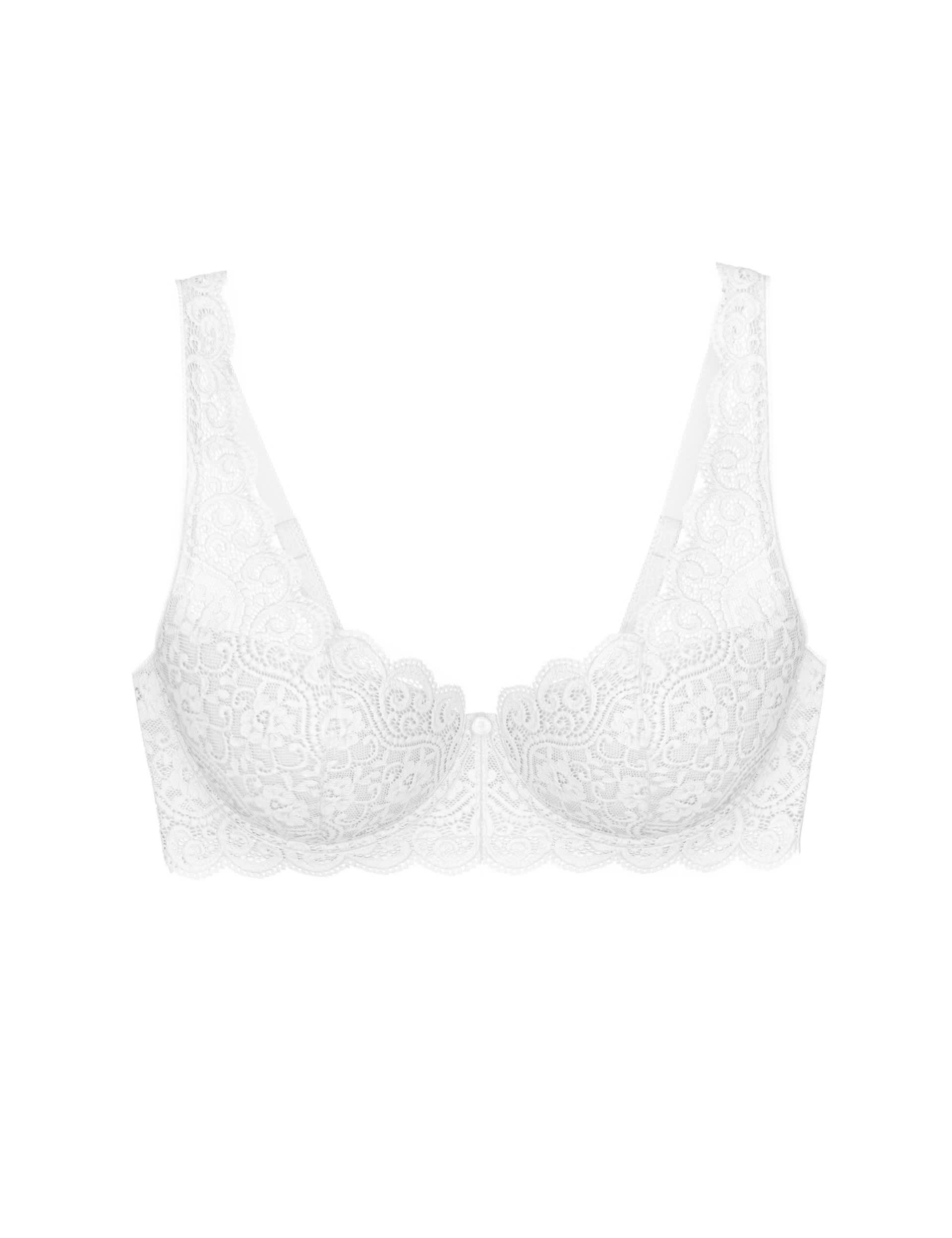 Triumph Women's Amourette Lace Wired T-Shirt Bra A-E - 36C - White, White,Black,Biscuit