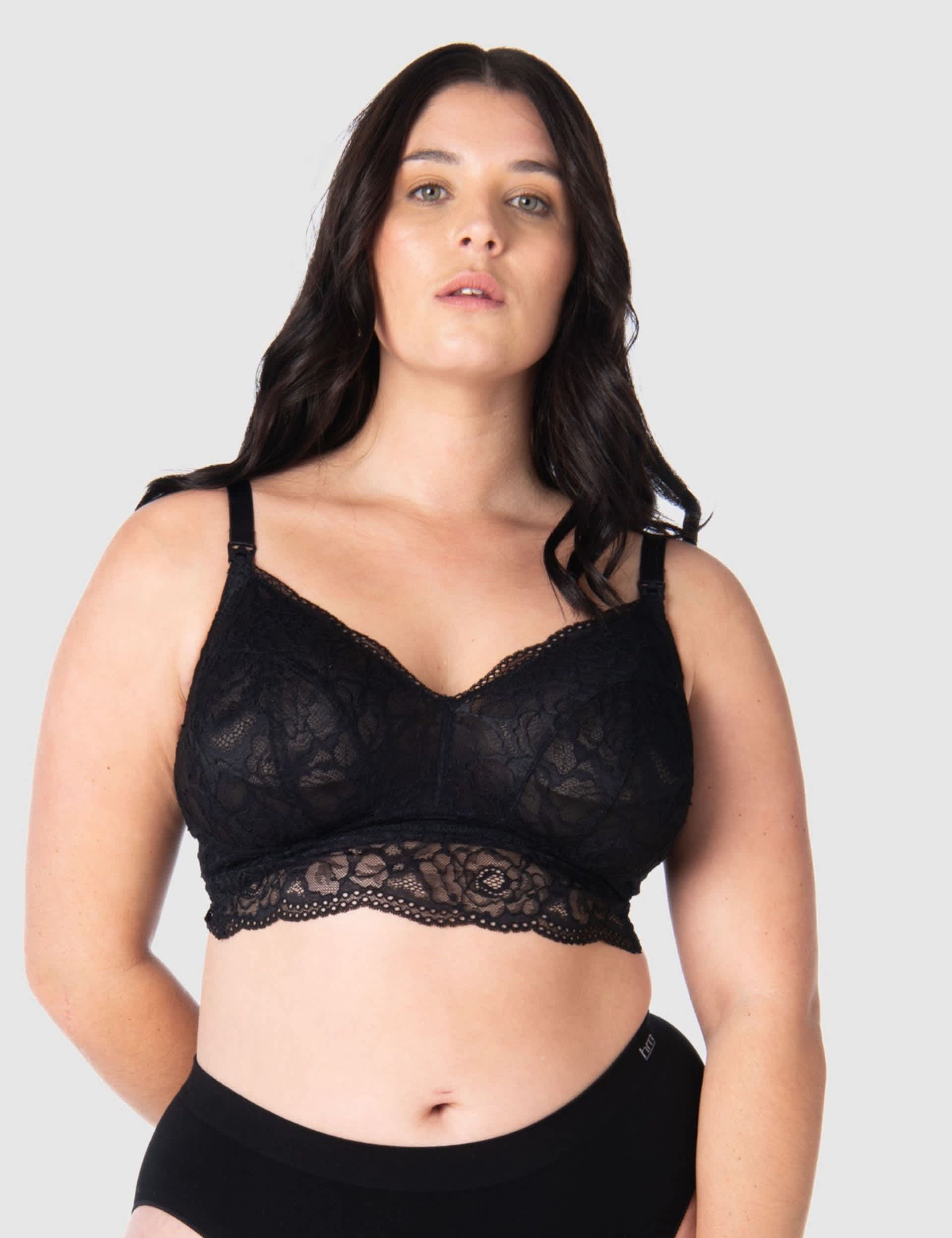 Hotmilk Women's Heroine Lace Non Wired Nursing Bralette - 34 - Black, Black