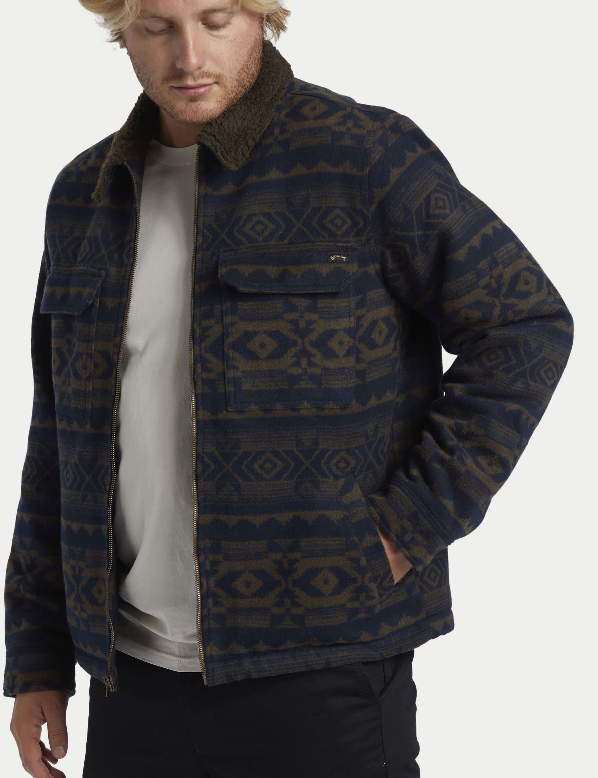 Billabong Men's Barlow Cotton Rich Fleece Lined Jacket - M - Multi, Multi