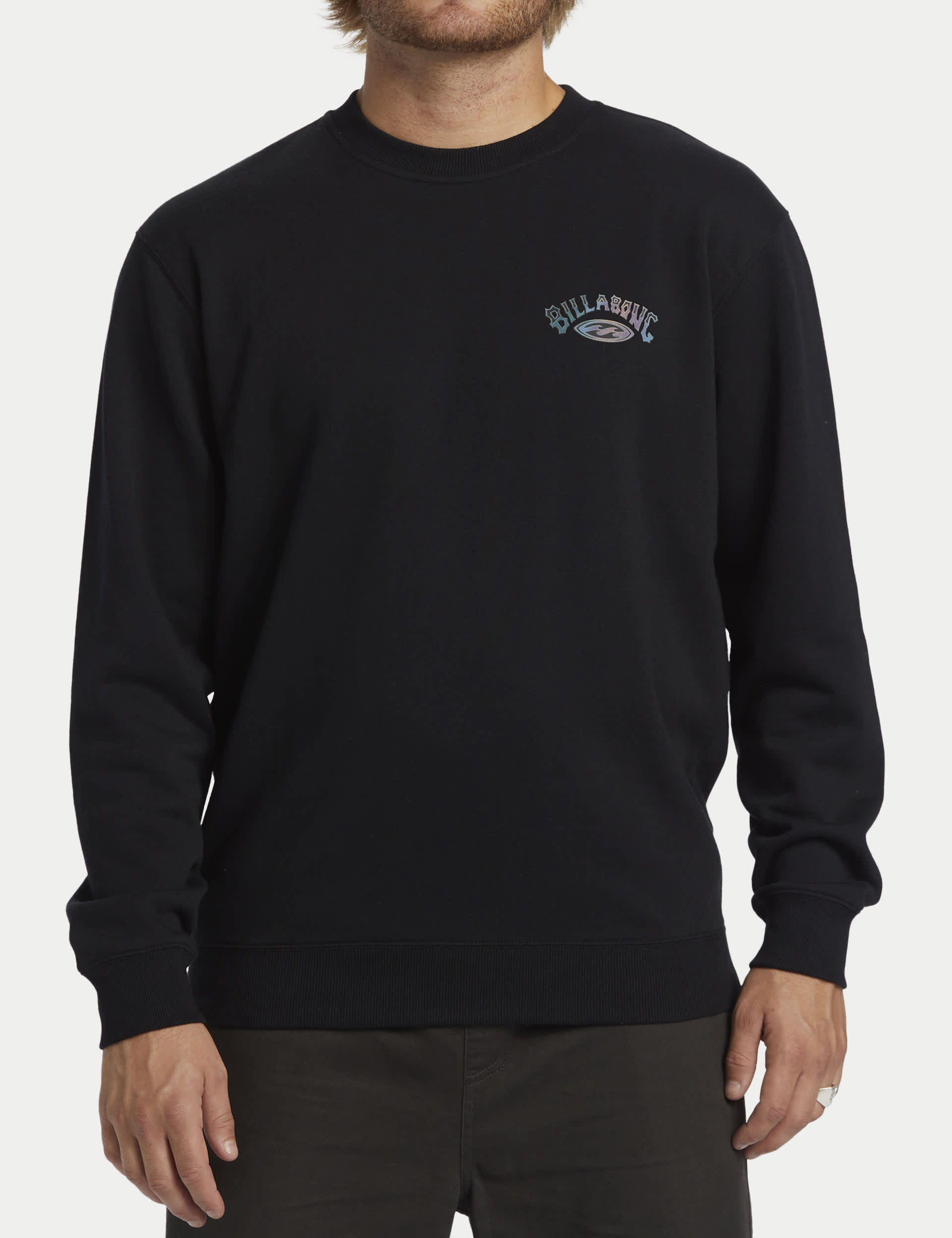 Billabong Men's Short Sands Cotton Rich Crew Neck Sweatshirt - M - Black, Black