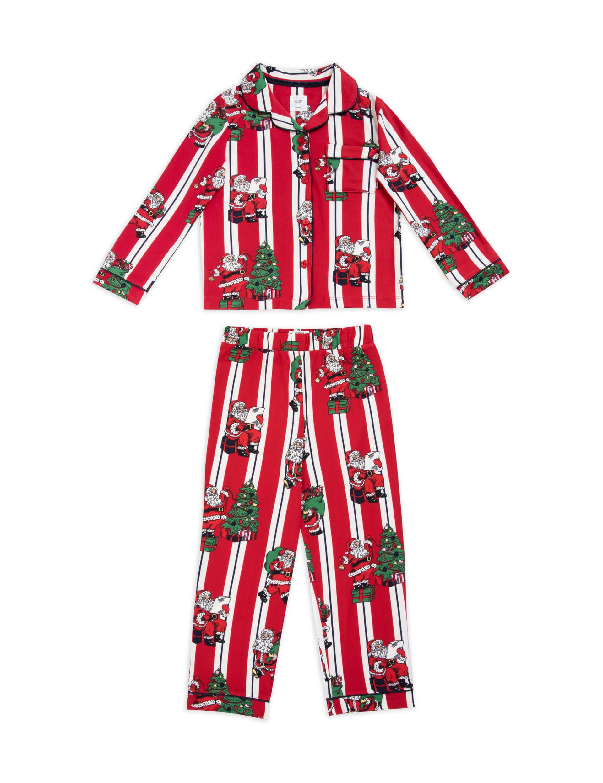 Chelsea Peers Candy Cane Festive Print Pyjamas (1-12 Yrs) - 9-10Y - Red Mix, Red Mix