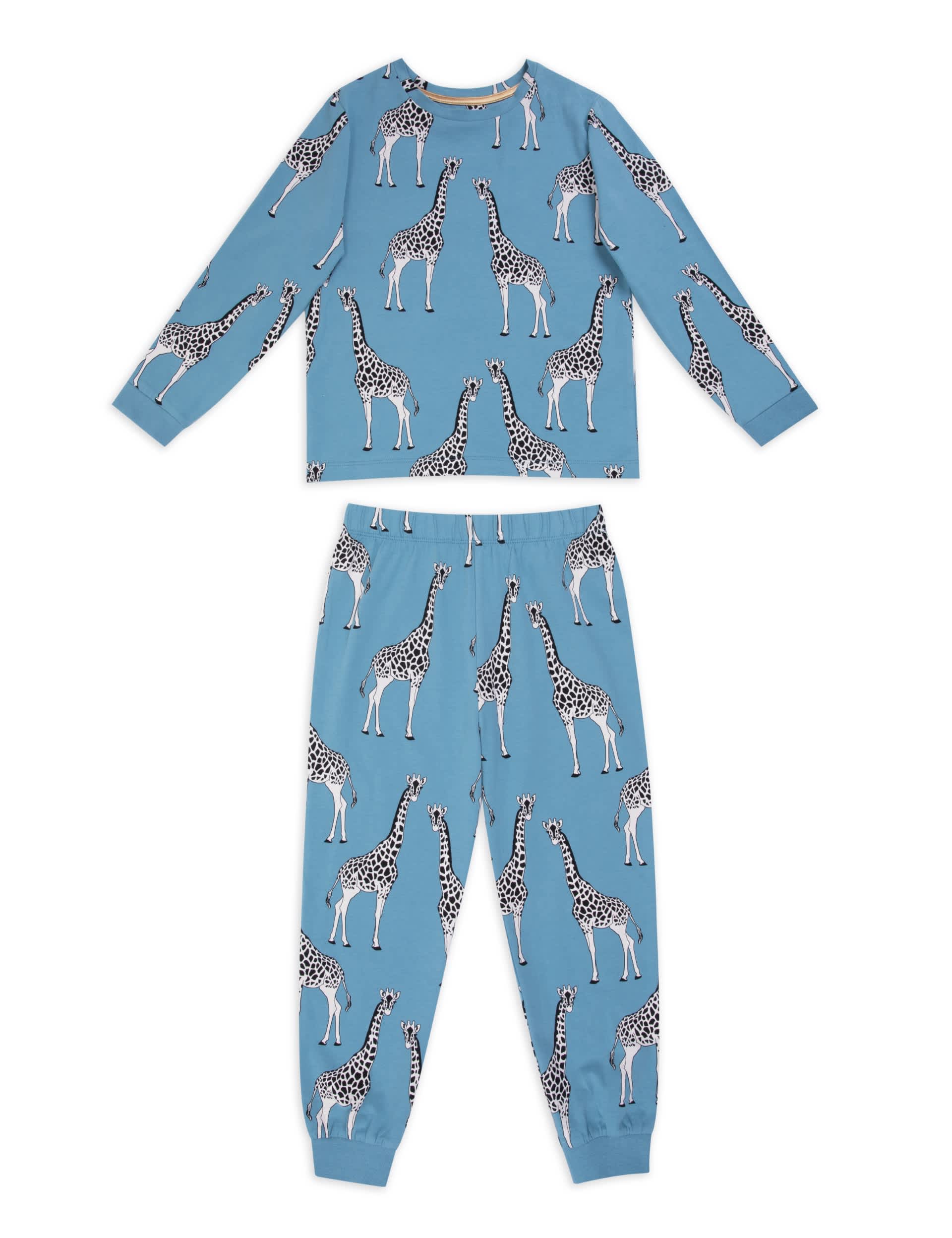 Chelsea Peers Cotton Rich Giraffe Pyjamas (1-12 Yrs) - 1-2Y - Blue Mix, Blue Mix