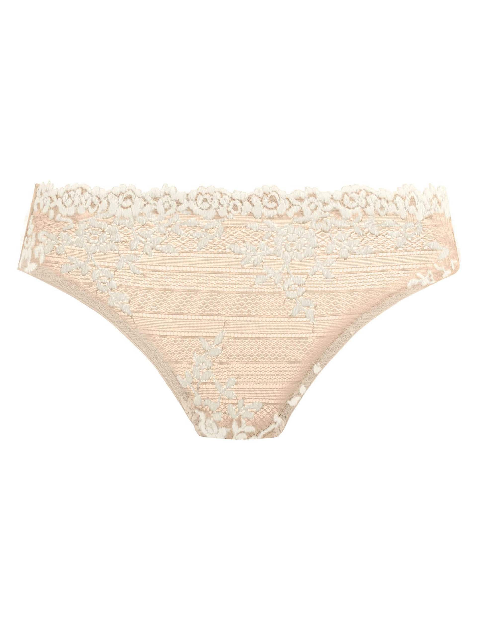 Wacoal Women's Embrace Lace & Mesh Bikini Knickers - Beige Mix, Beige Mix