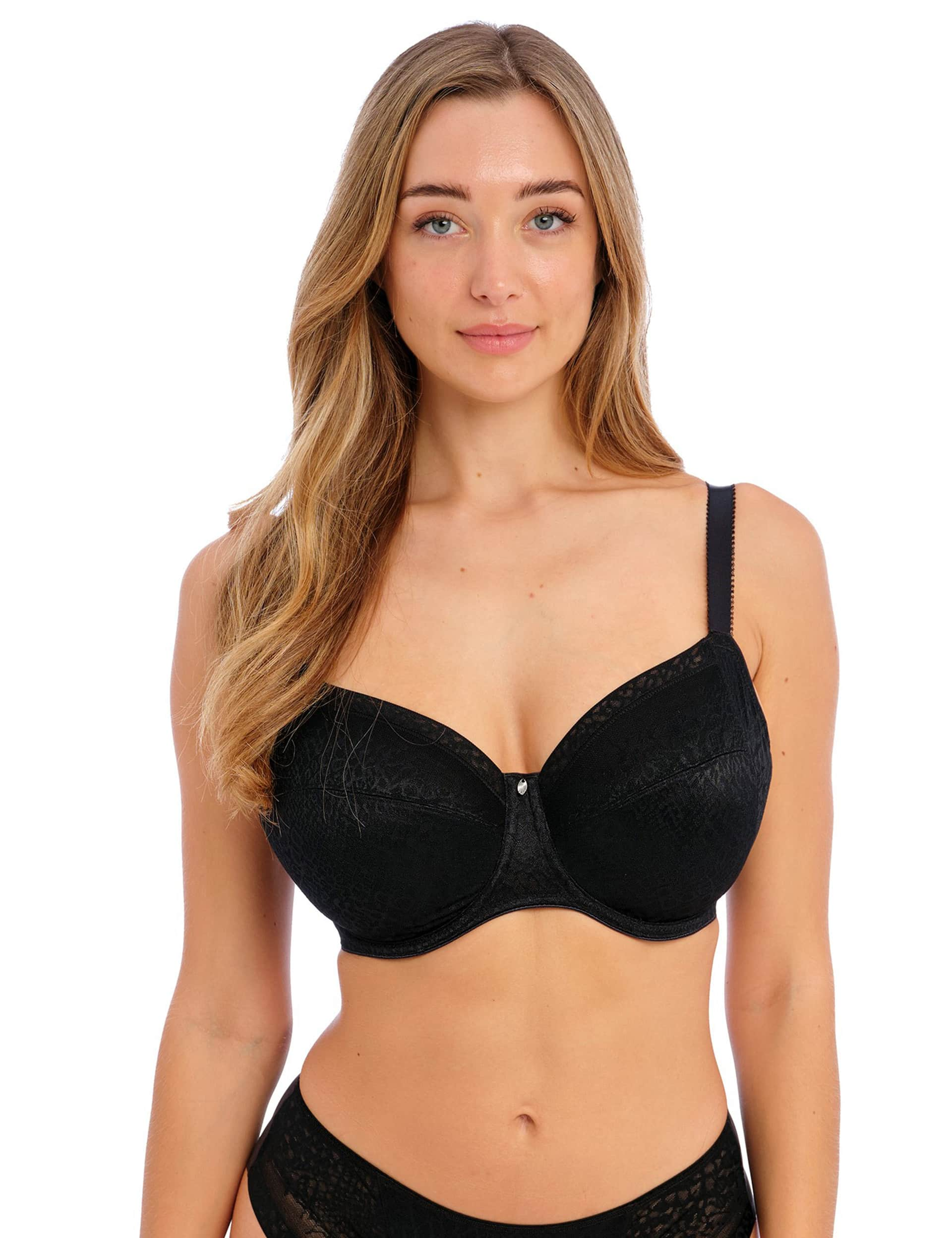 Fantasie Women's Envisage Wired Side Support Full Cup Bra D-HH - 34F - Black, Natural Beige,Black