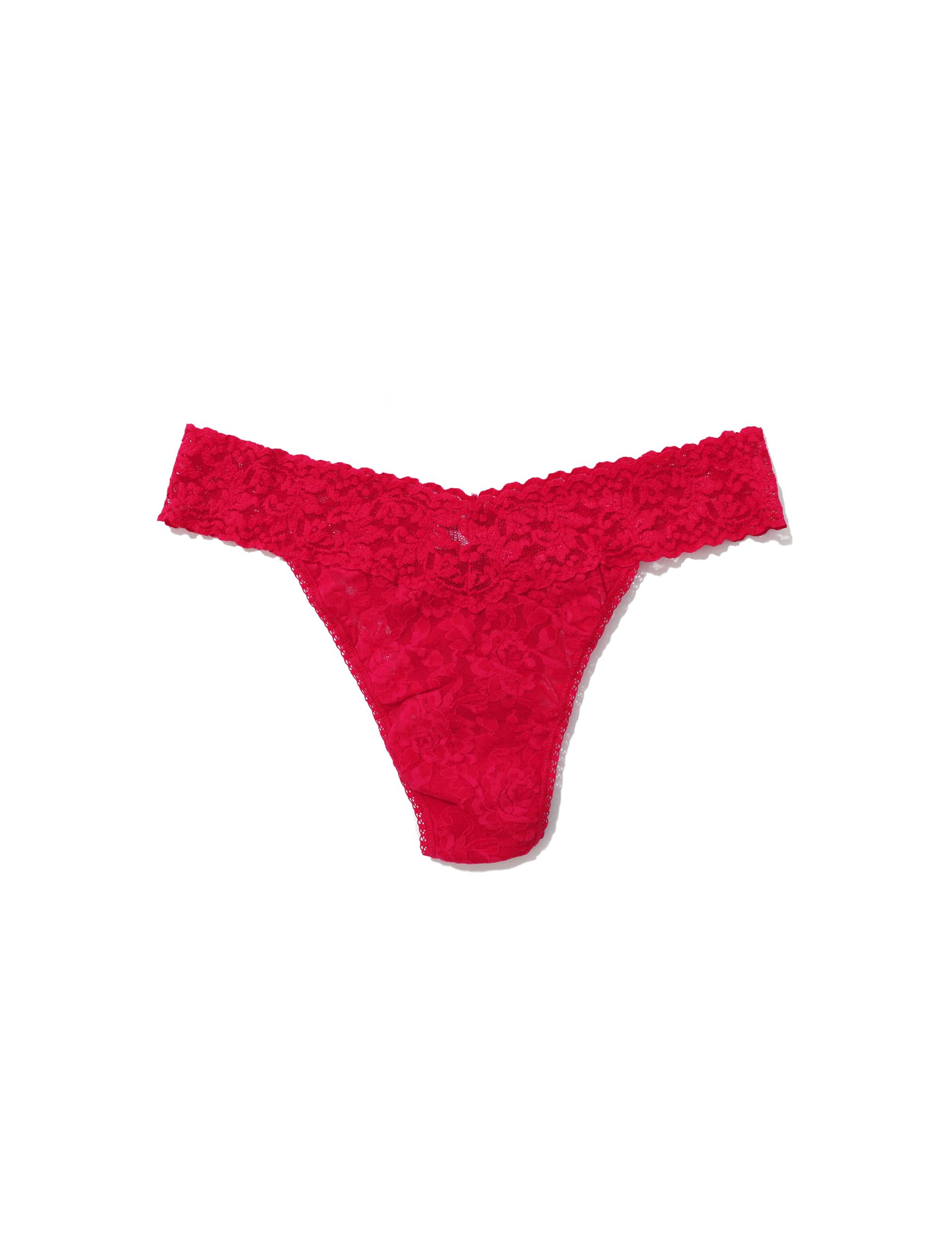 Hanky Panky Women's Original Rise Signature Lace Thong - Bright Red, Bright Red