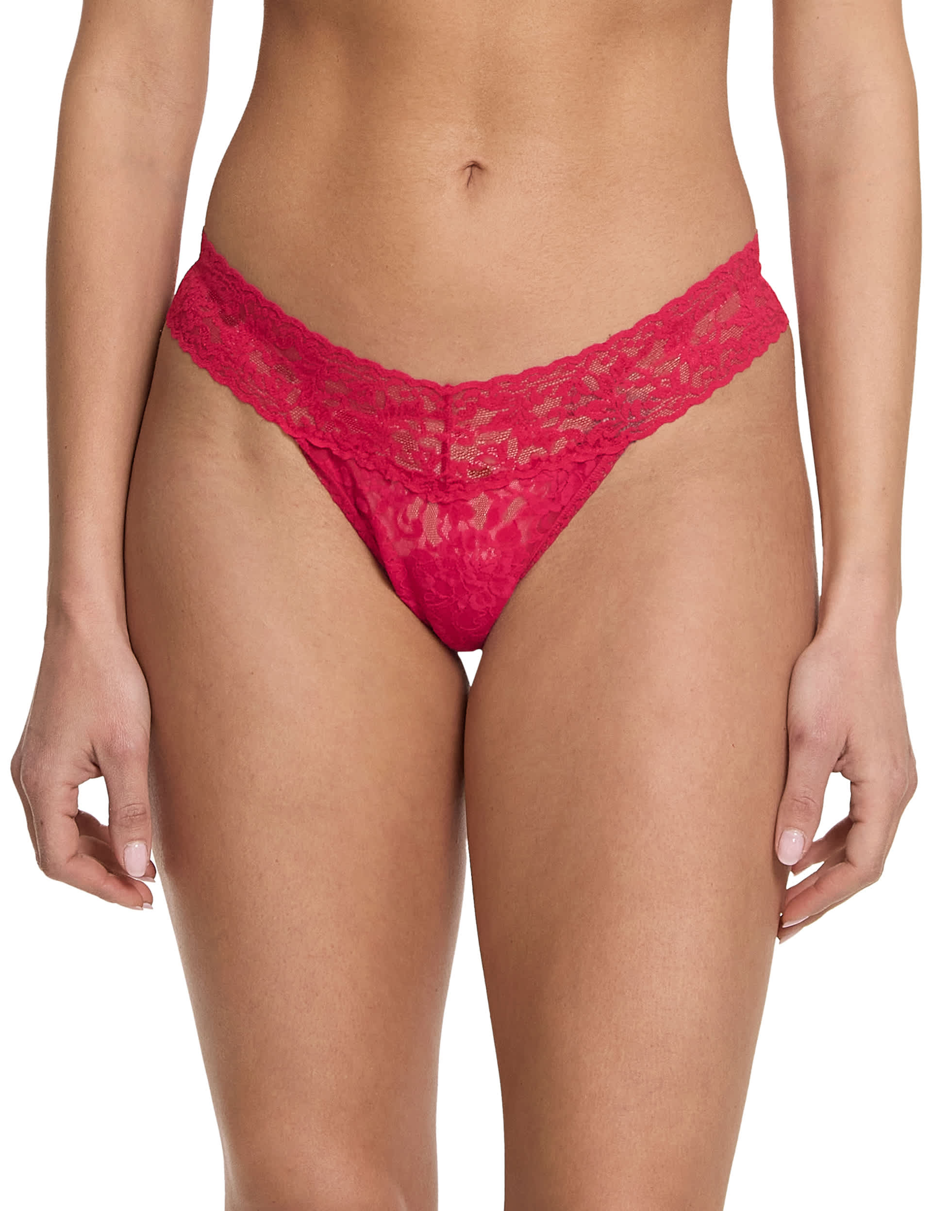 Hanky Panky Women's Lace Thong - Bright Red, Bright Red