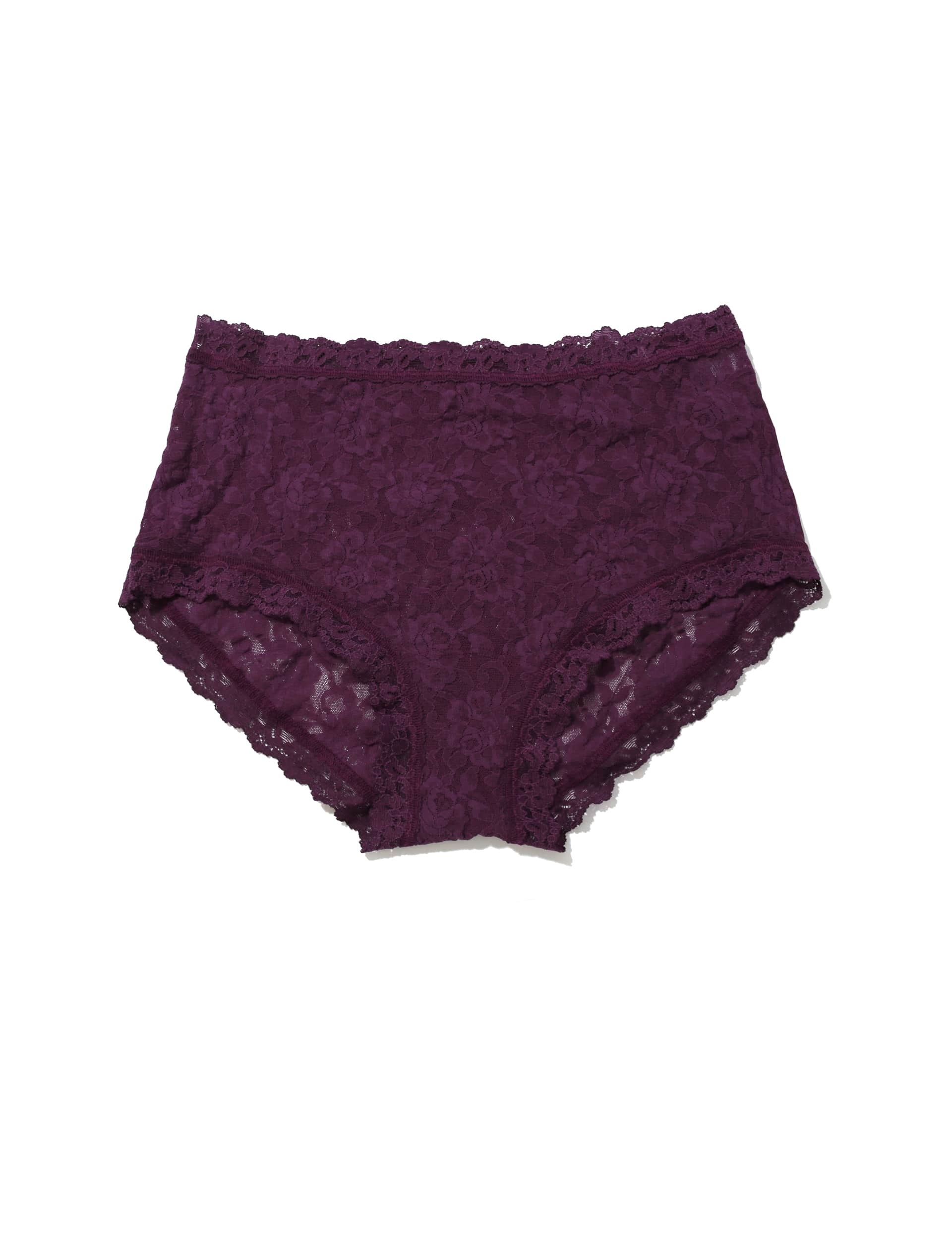 Hanky Panky Women's High Rise Signature Lace Boyshort Knicker - M - Purple, Purple