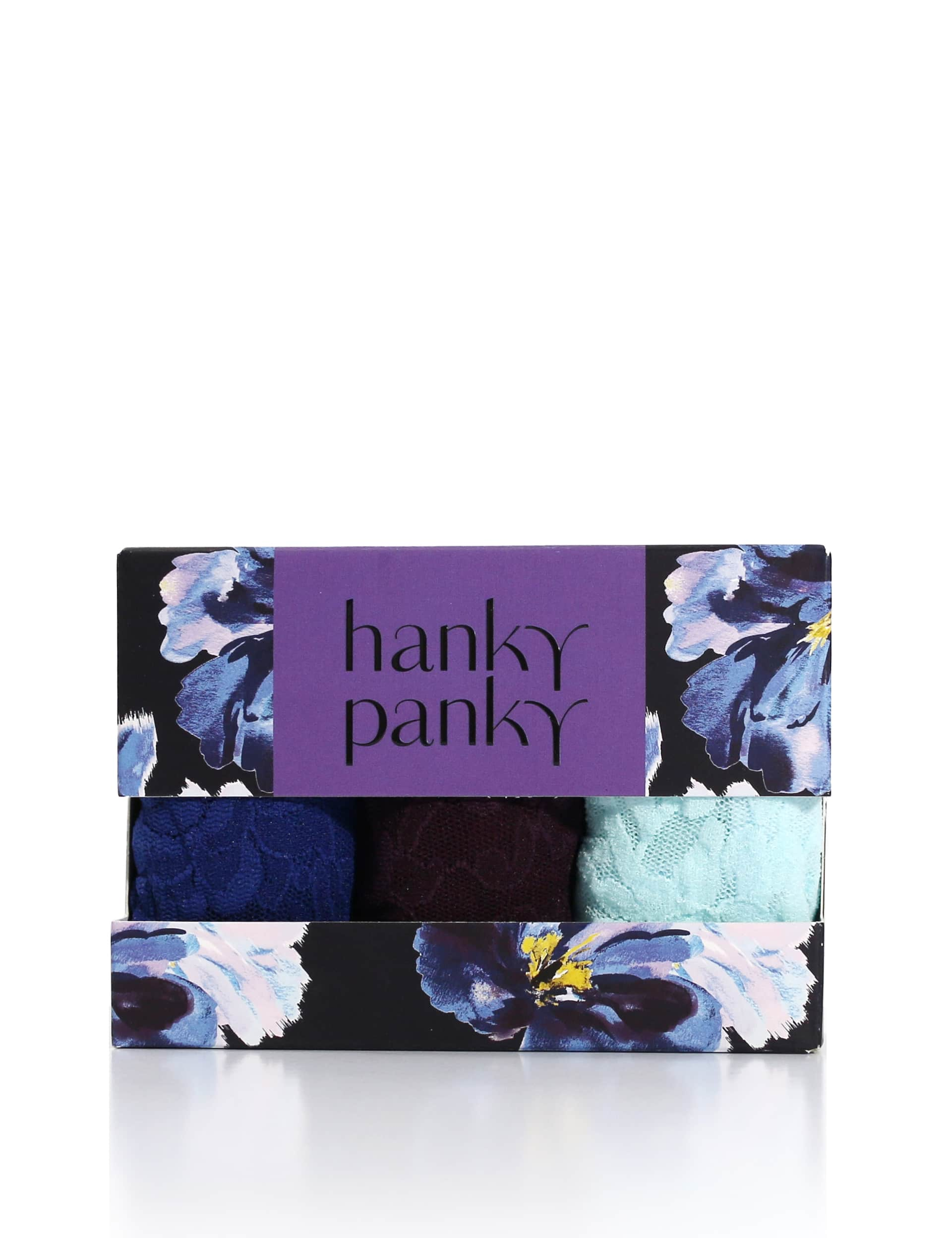 Hanky Panky Women's 3pk Lace Thongs - Purple Mix, Purple Mix