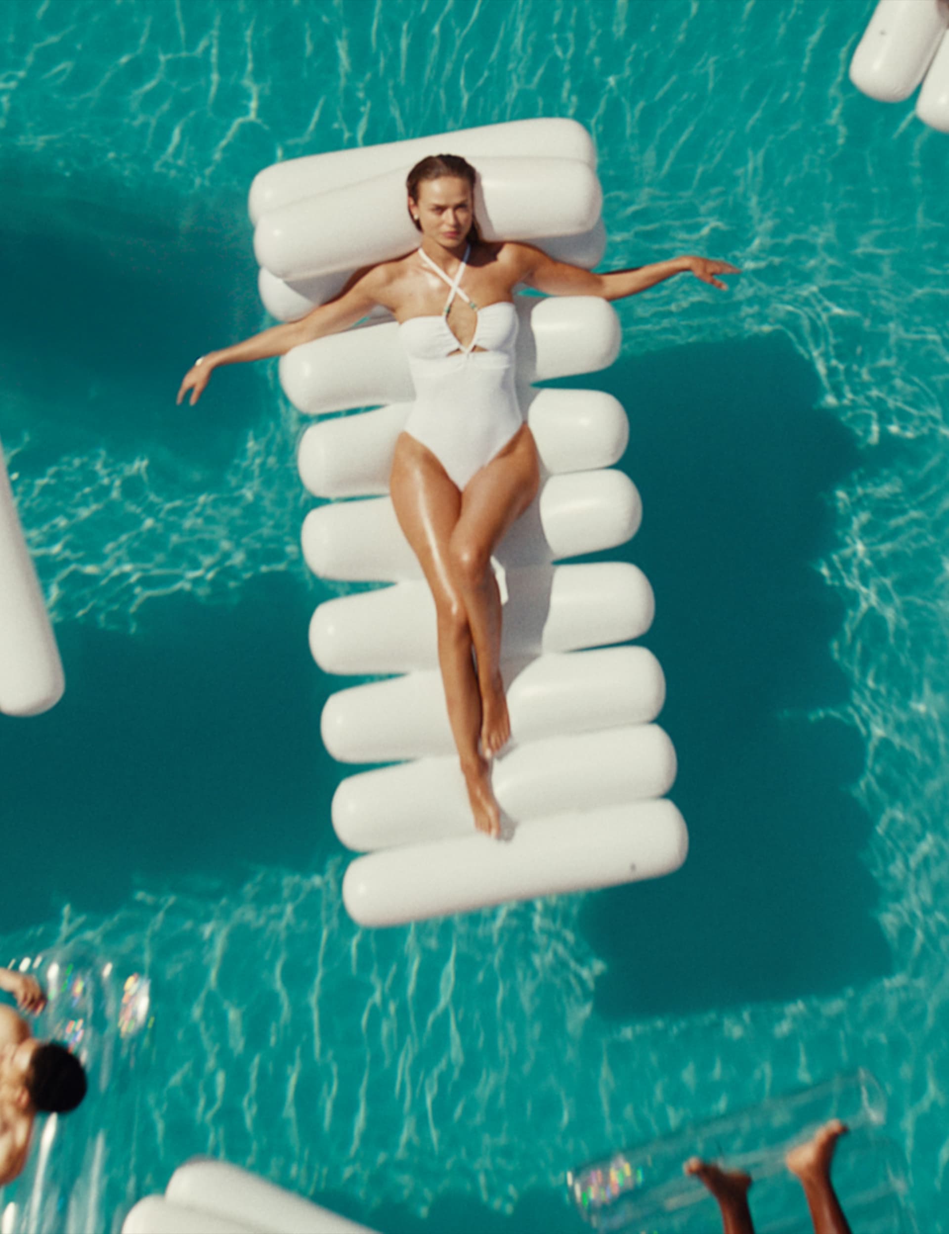 Sunnylife Inflatable Tube Lilo - White, White