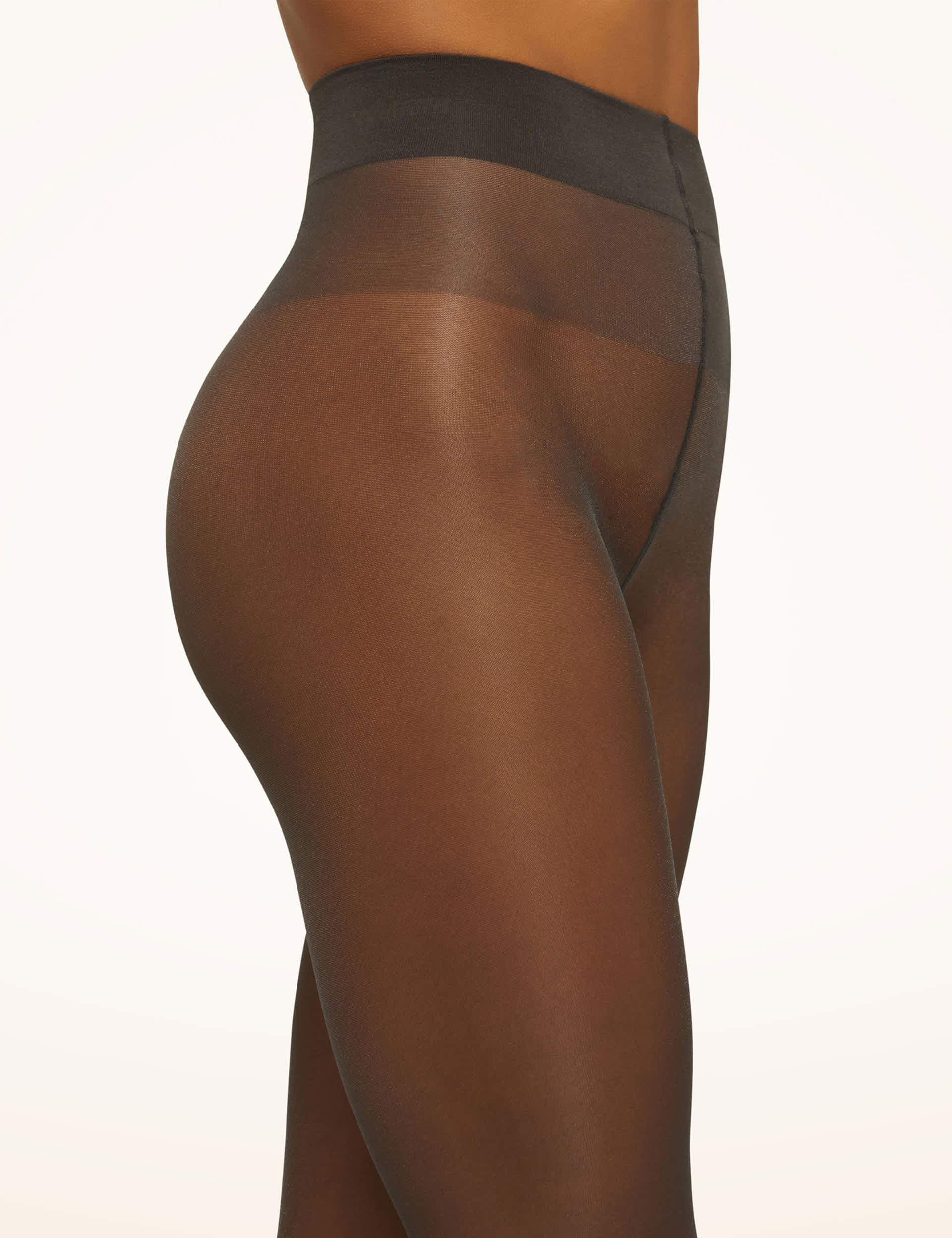 Wolford Women's 20 Denier Sheer Tights - XL - Nearly Black, Nearly Black,Sand