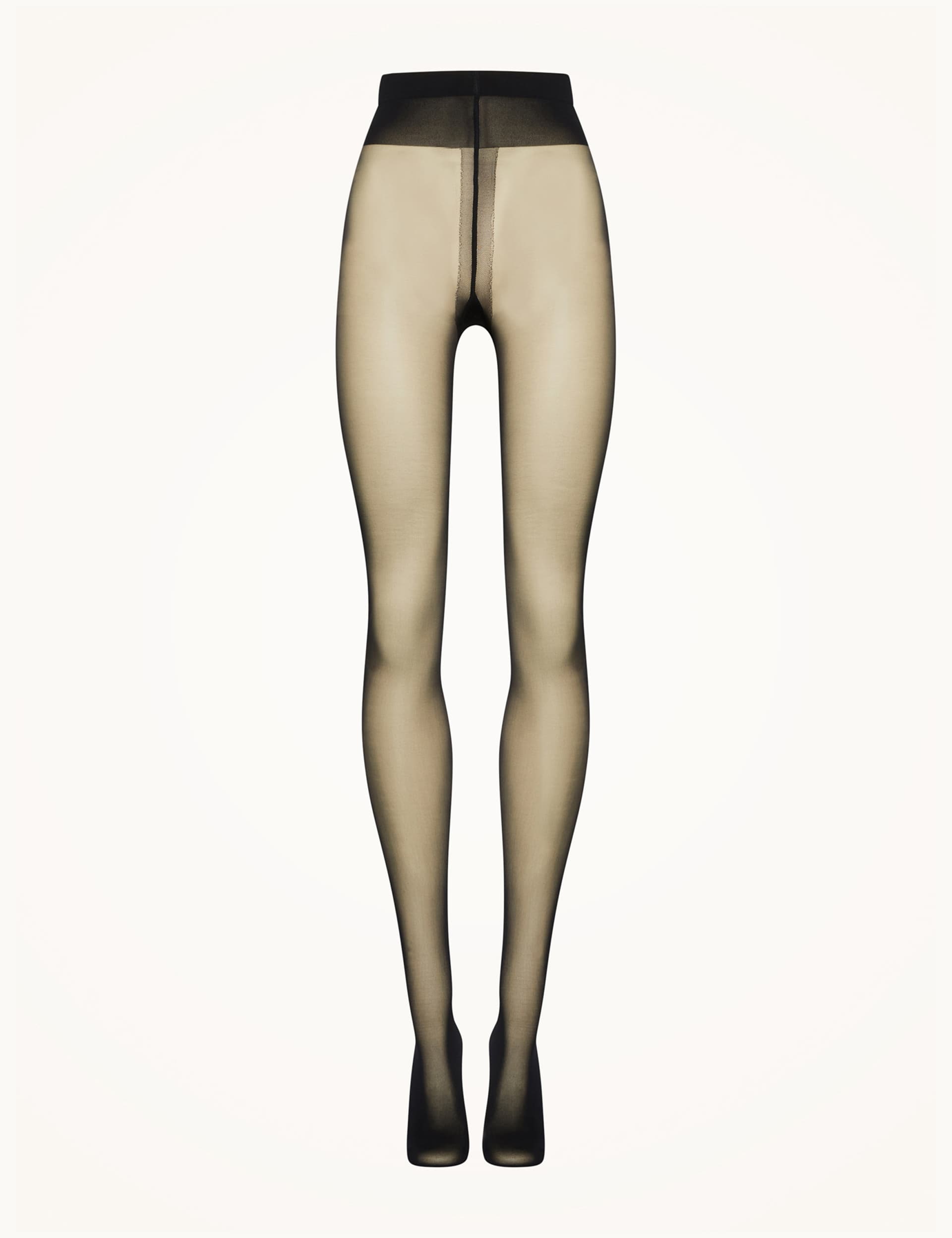 Wolford Women's 10 Denier Sheer Matt Back Seam Tights - Black, Black