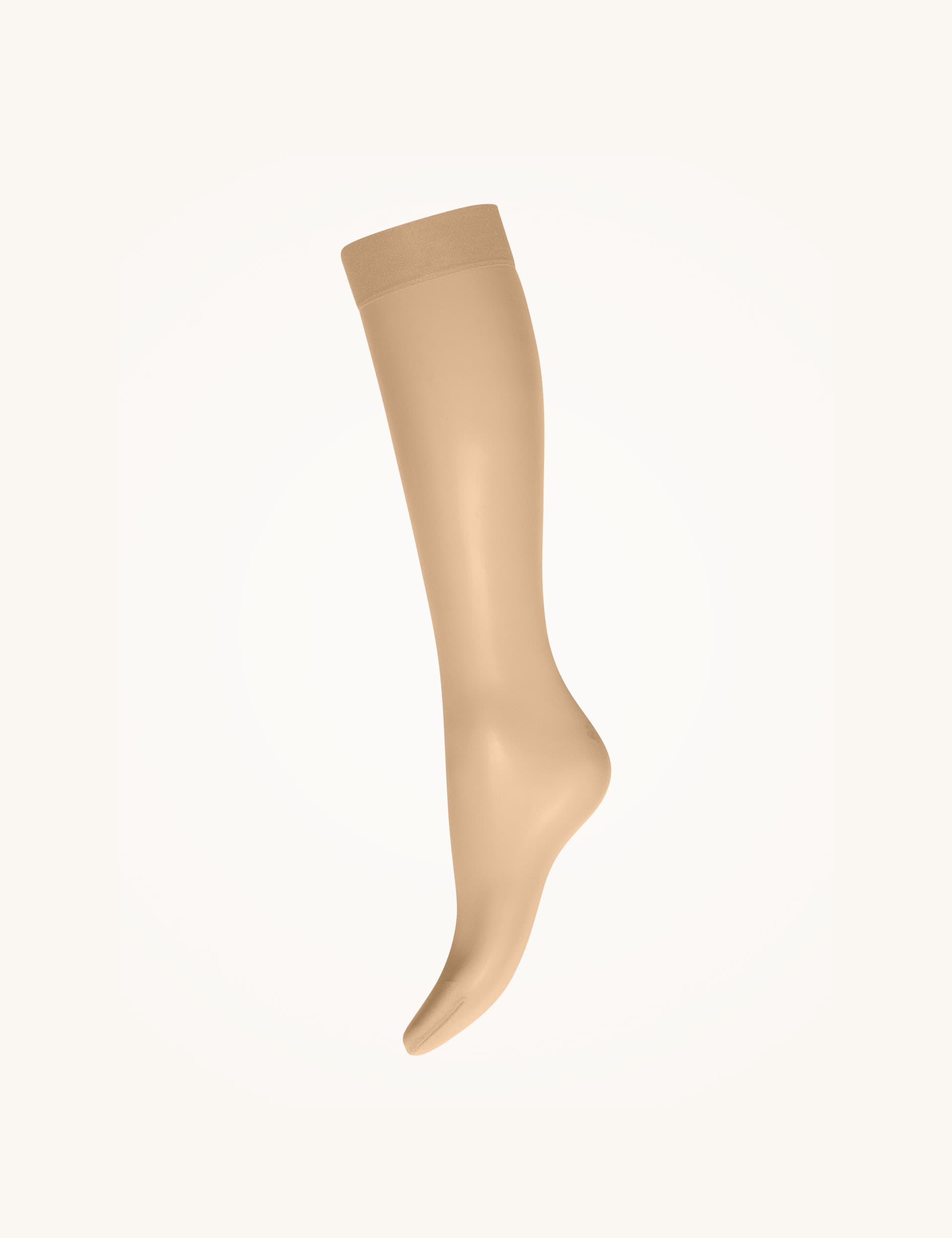 Wolford Women's 10 Denier Sheer Knee Highs - M - Light Beige, Black,Light Beige