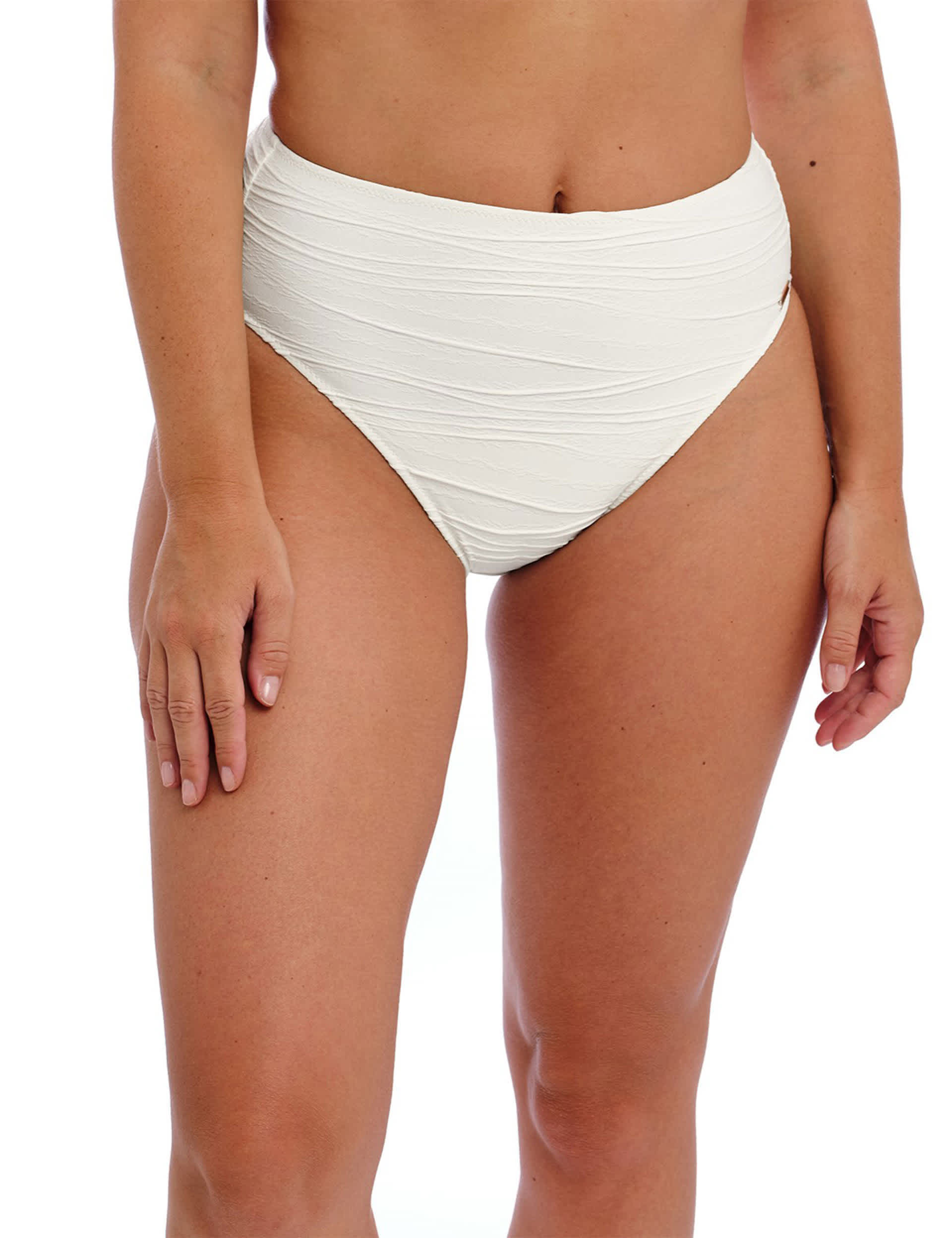 Fantasie Women's Beach Waves High Waisted Bikini Bottoms - Cream, Cream