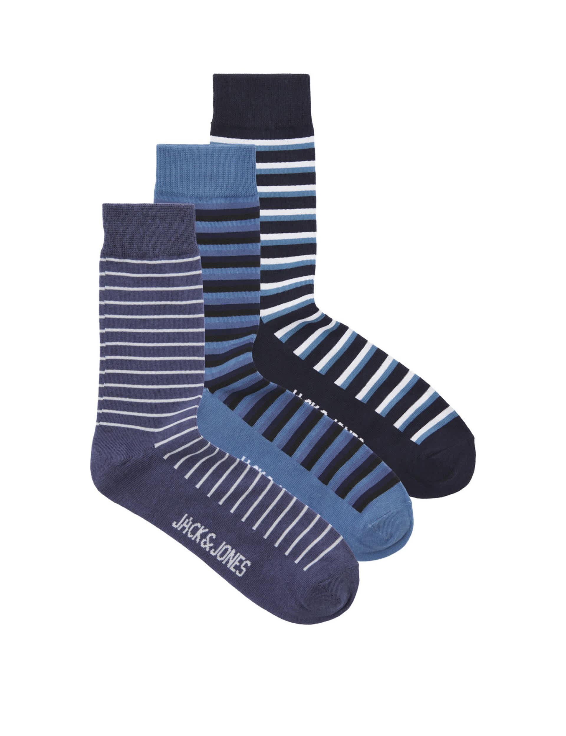 Jack & Jones Men's 3pk Socks - one size - Multi, Multi