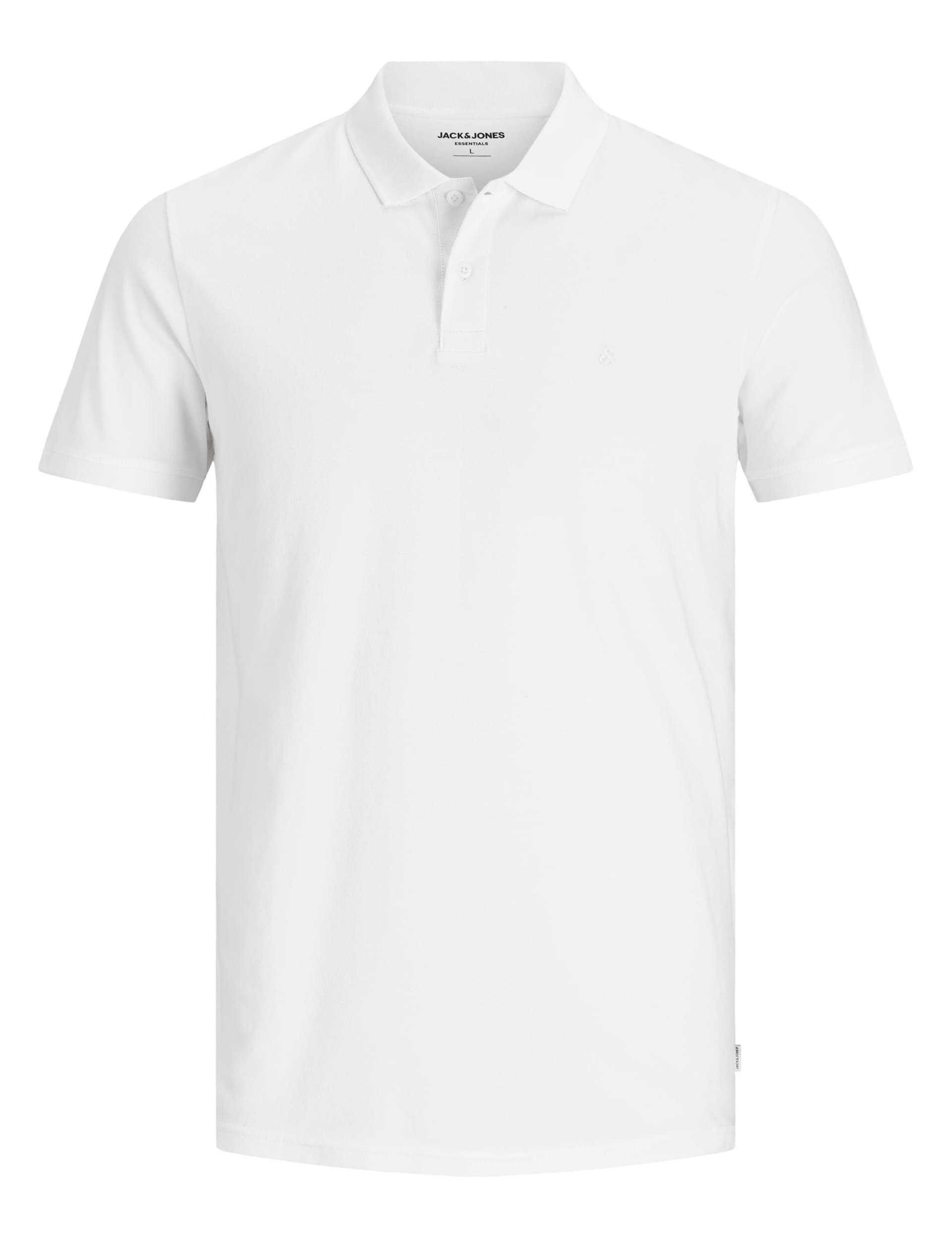 Jack & Jones Men's Pure Cotton Polo Shirt - XXL - White, Black,White