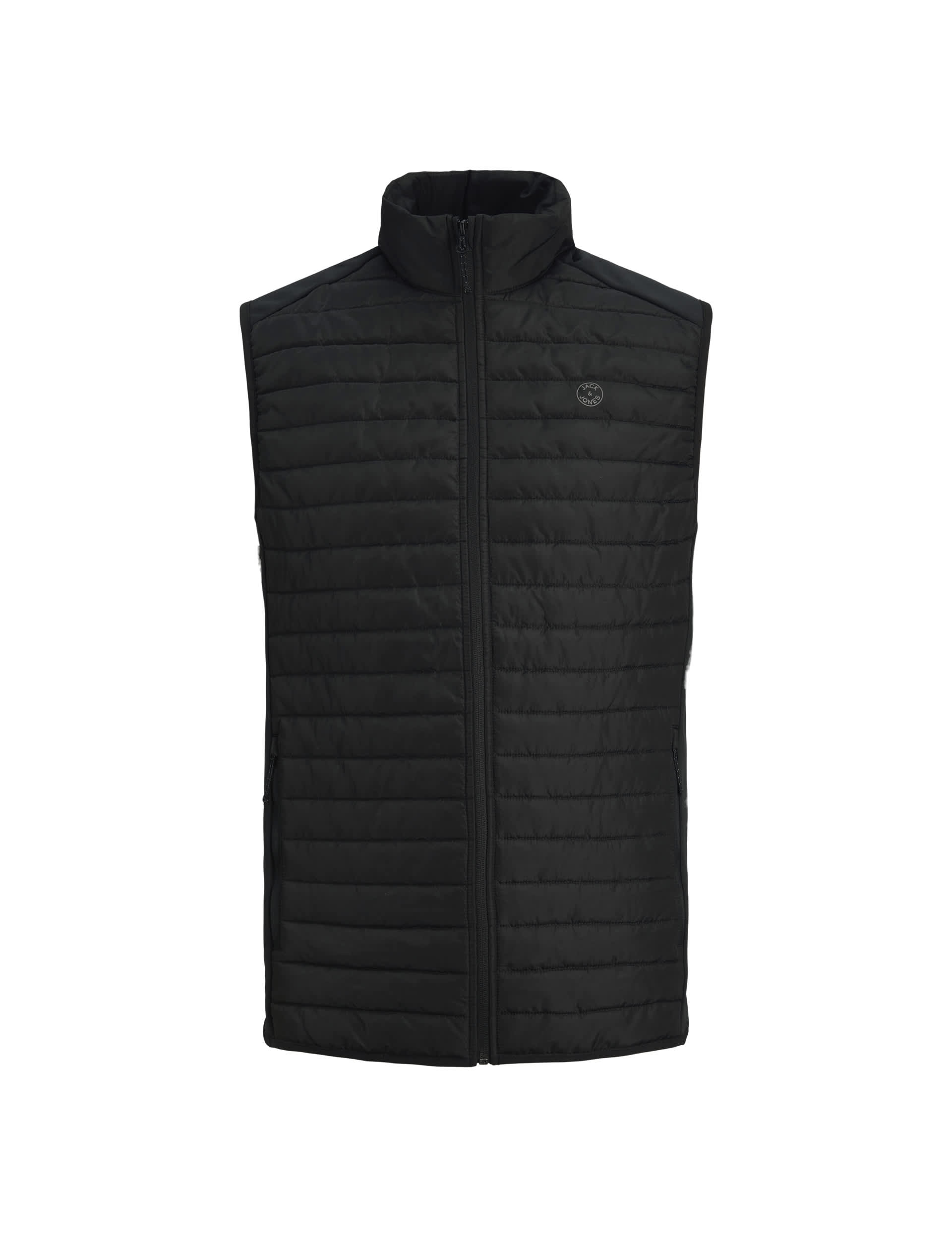 Jack & Jones Men's Funnel Neck Gilet - Black, Navy,Black