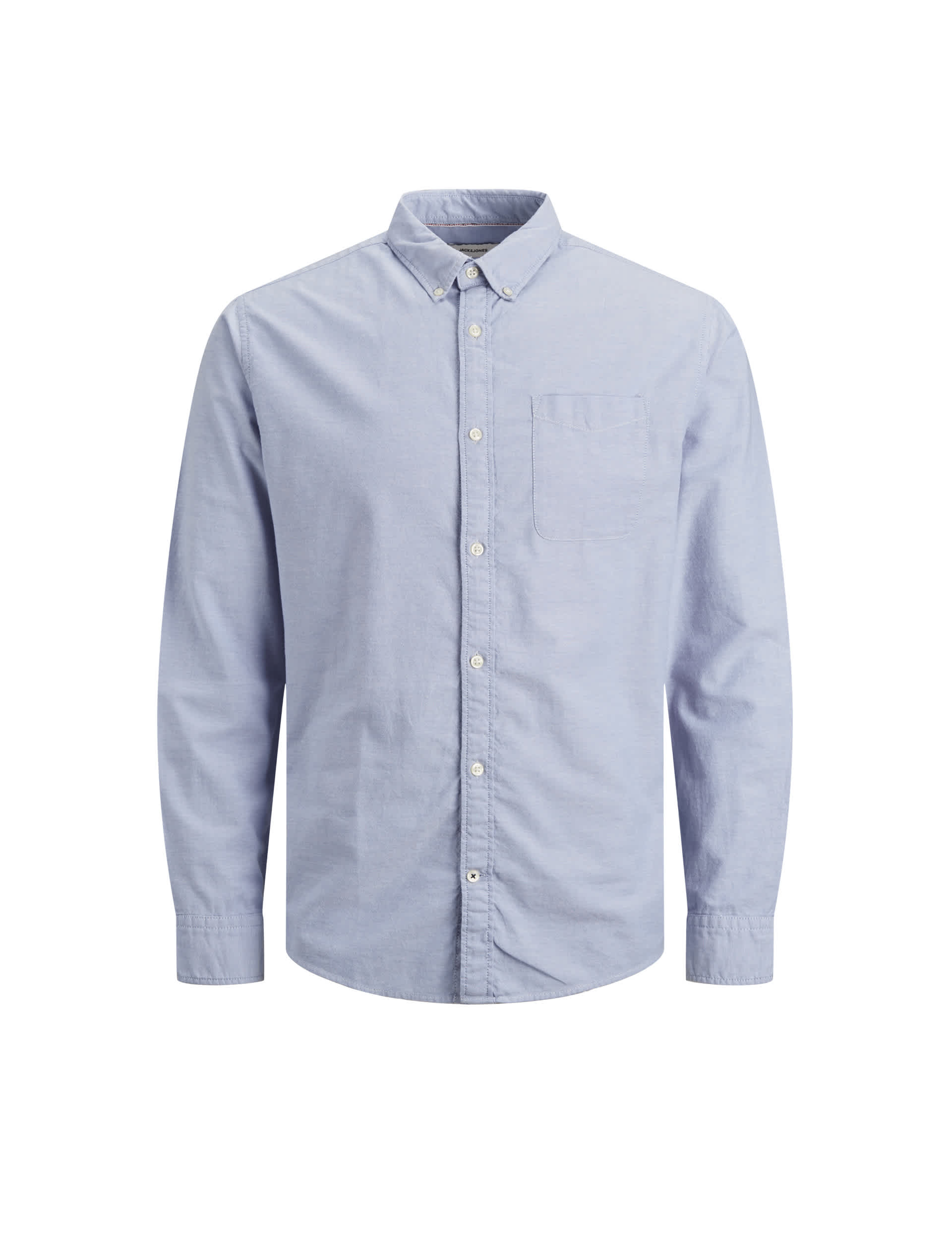 Jack & Jones Men's Slim Fit Pure Cotton Oxford Shirt - Light Blue, Light Blue,White,Blue Mix,White M