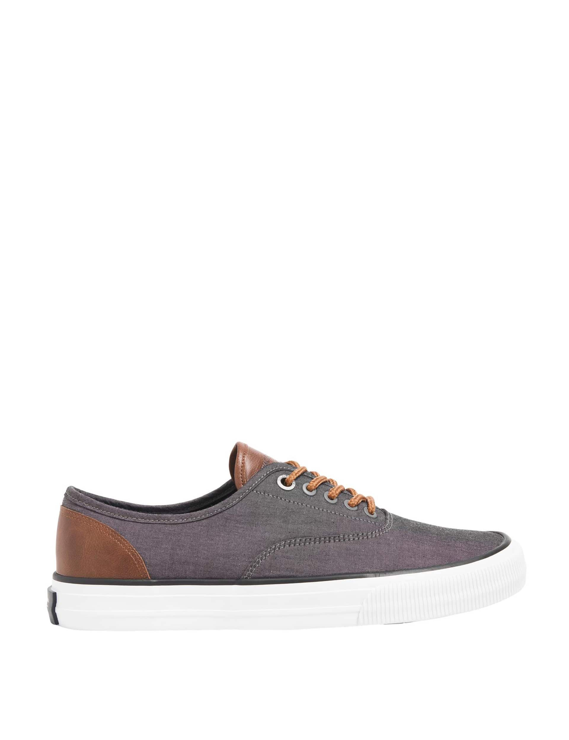 Jack & Jones Men's Canvas Lace Up Trainers - 9 - Grey, Grey