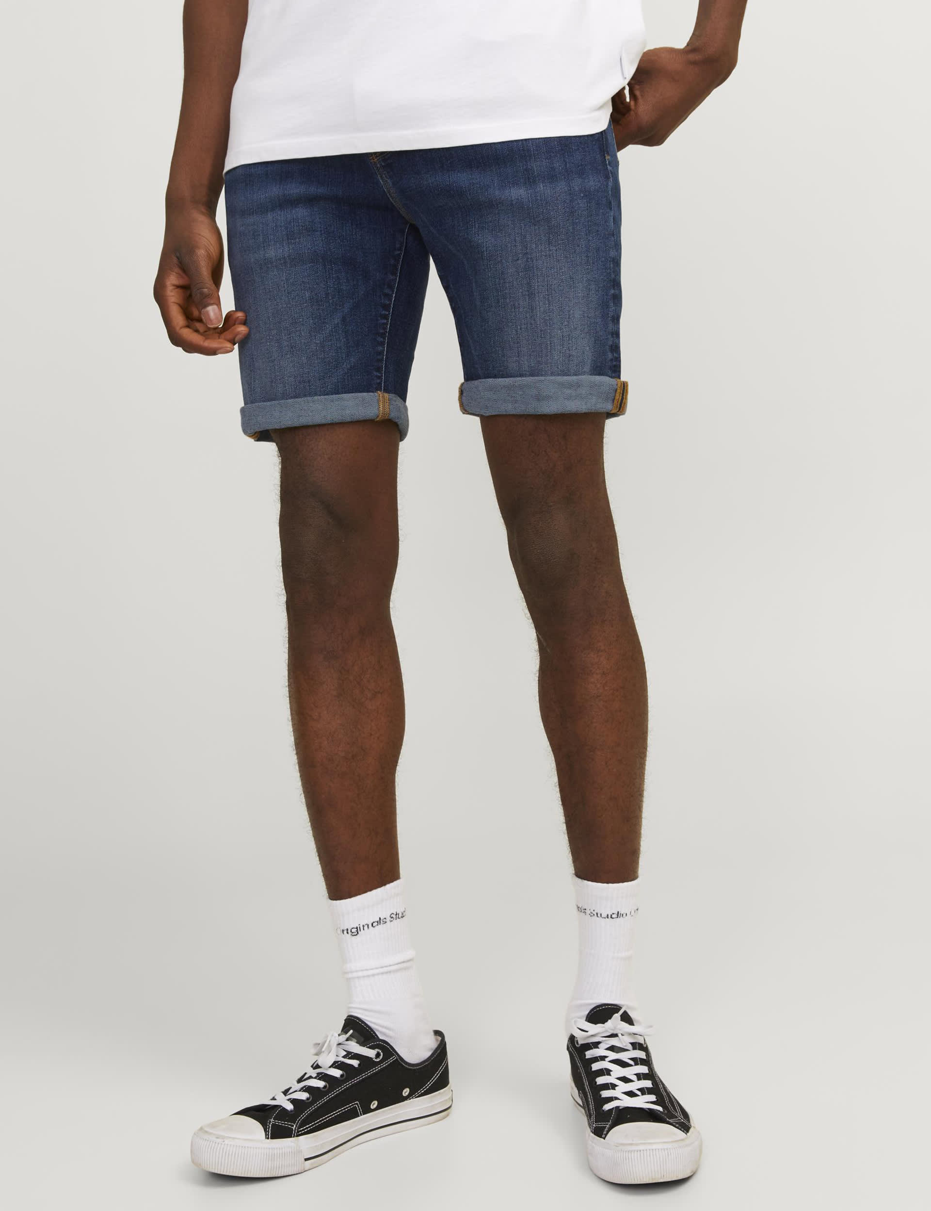 Jack & Jones Men's Denim Shorts - Blue Denim, Blue Denim