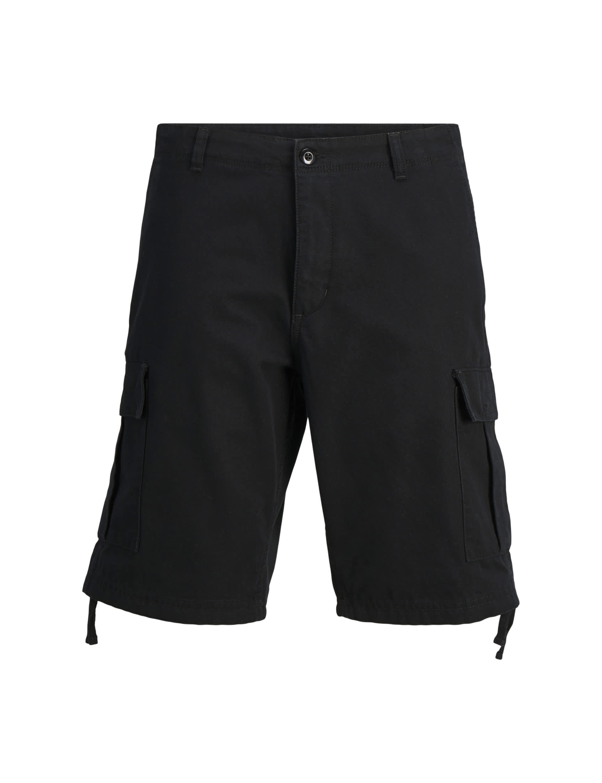 Jack & Jones Men's Pure Cotton Cargo Shorts - M - Black, Black