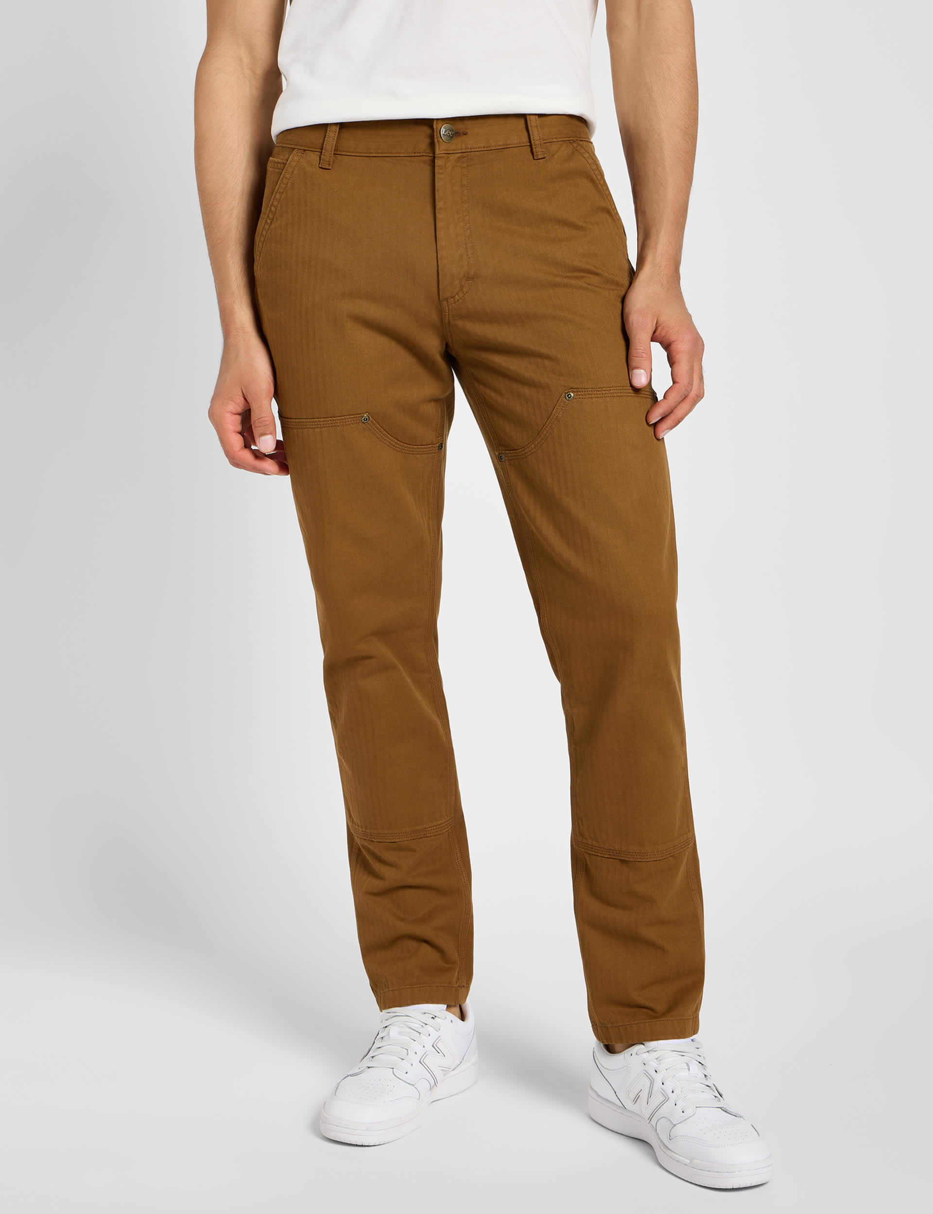 Lee Men's Pure Cotton Carpenter Trousers - 3432 - Brown, Brown