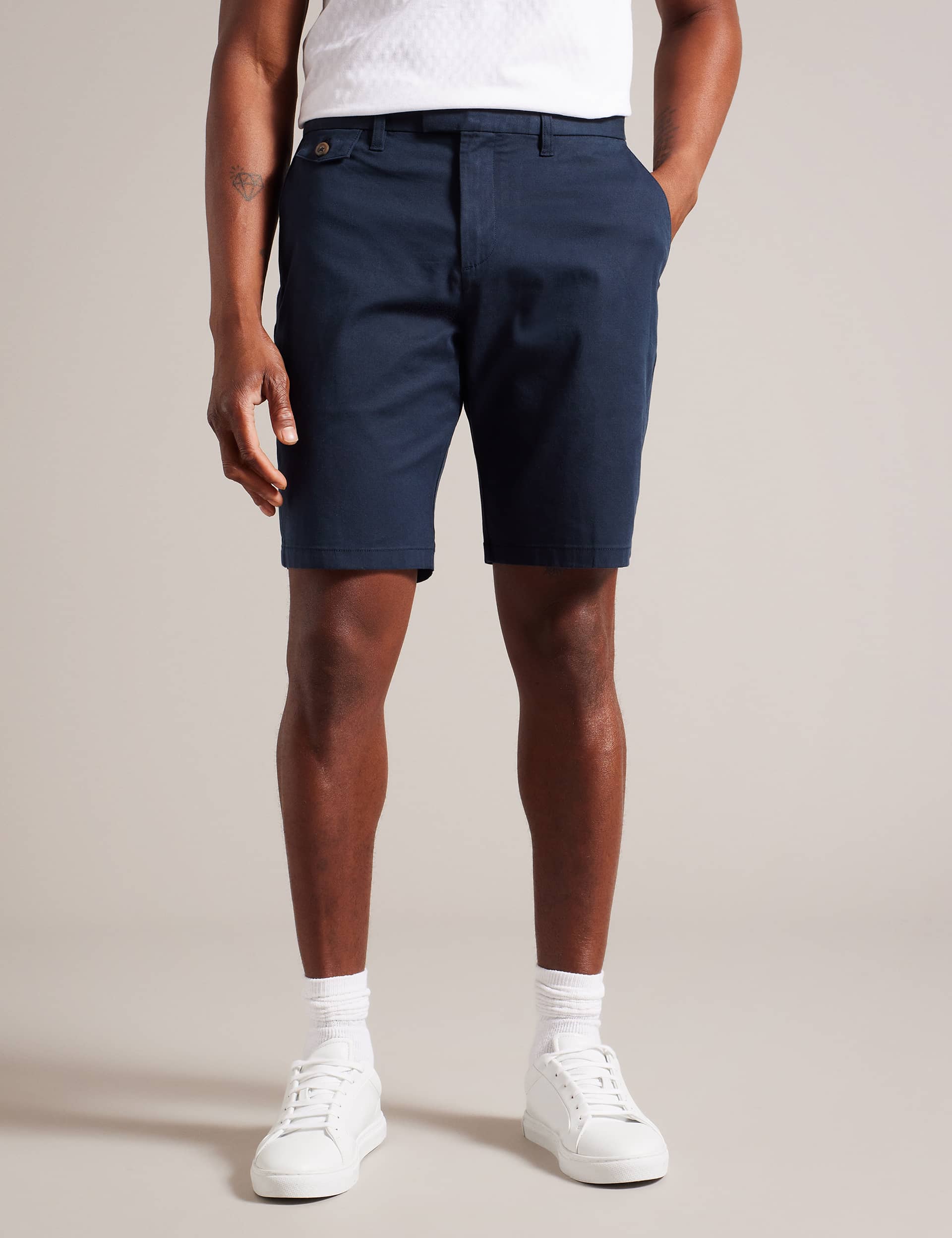 Ted Baker Men's Chino Shorts - 38 - Navy, Navy