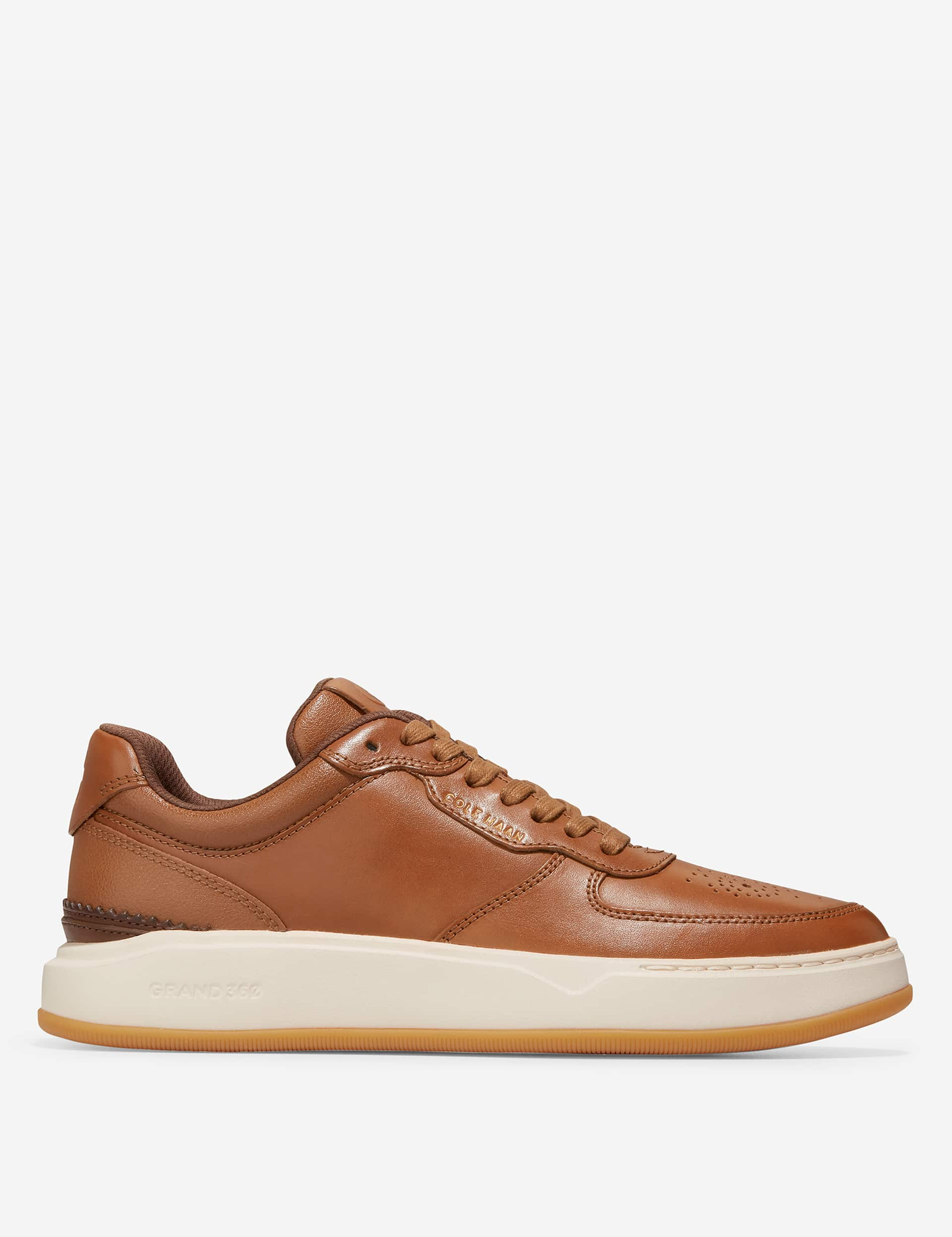 Cole Haan Men's Grandpro Crossover Leather Lace Up Trainers - 10 - Tan, Tan