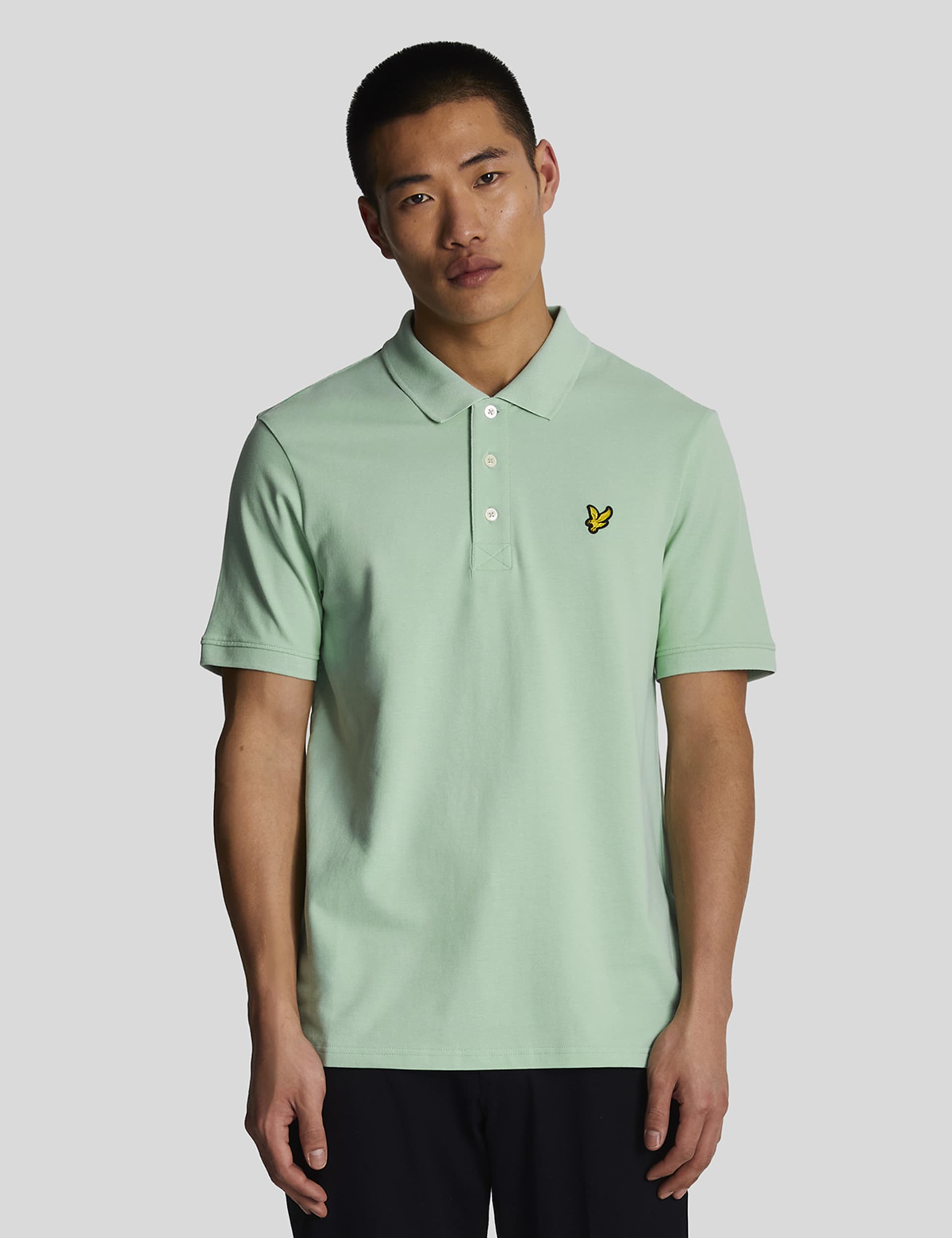 lyle & scott cotton rich logo polo shirt - turquoise, turquoise